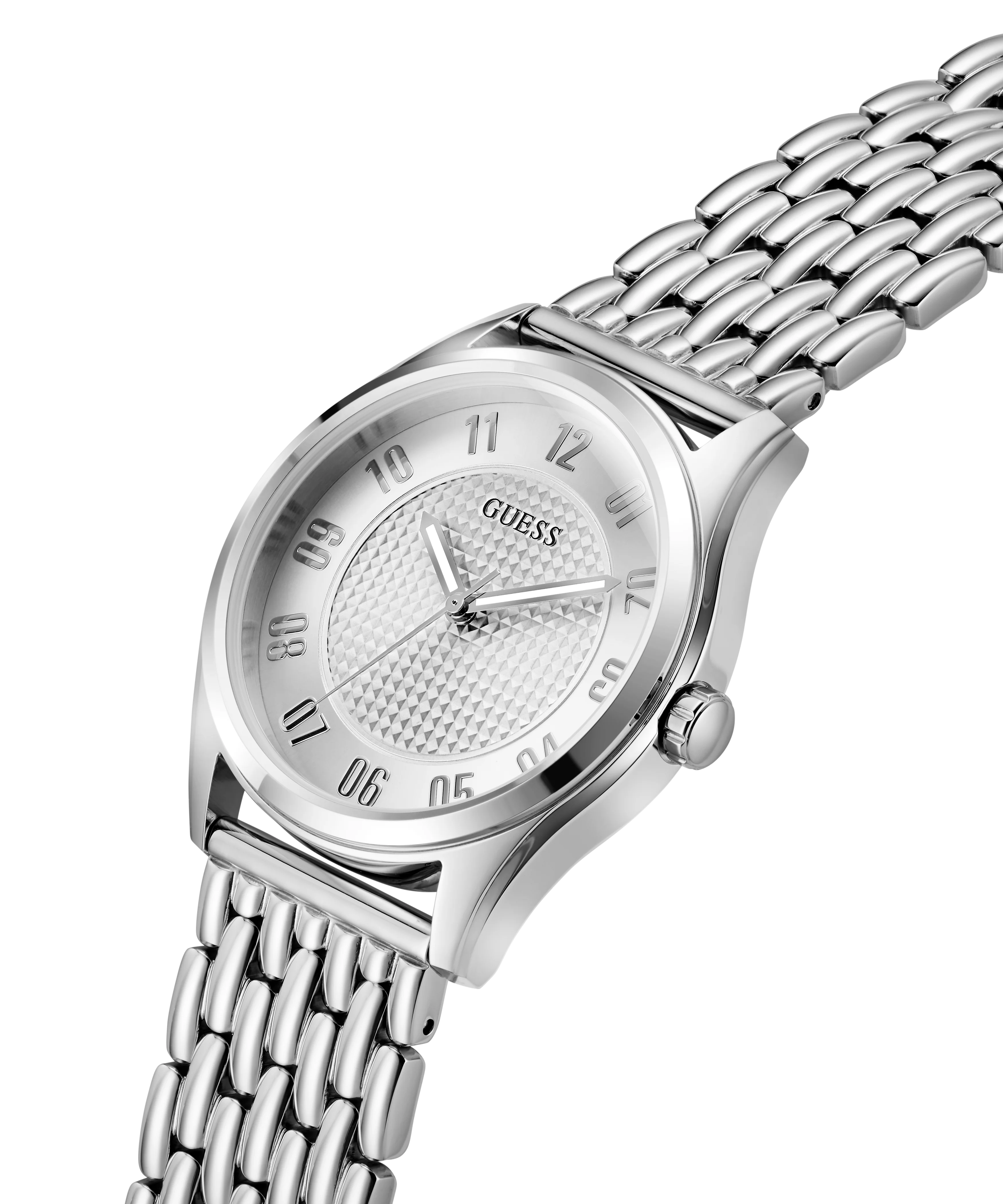 GUESS Mens Silver Tone Analog Watch - Image 2