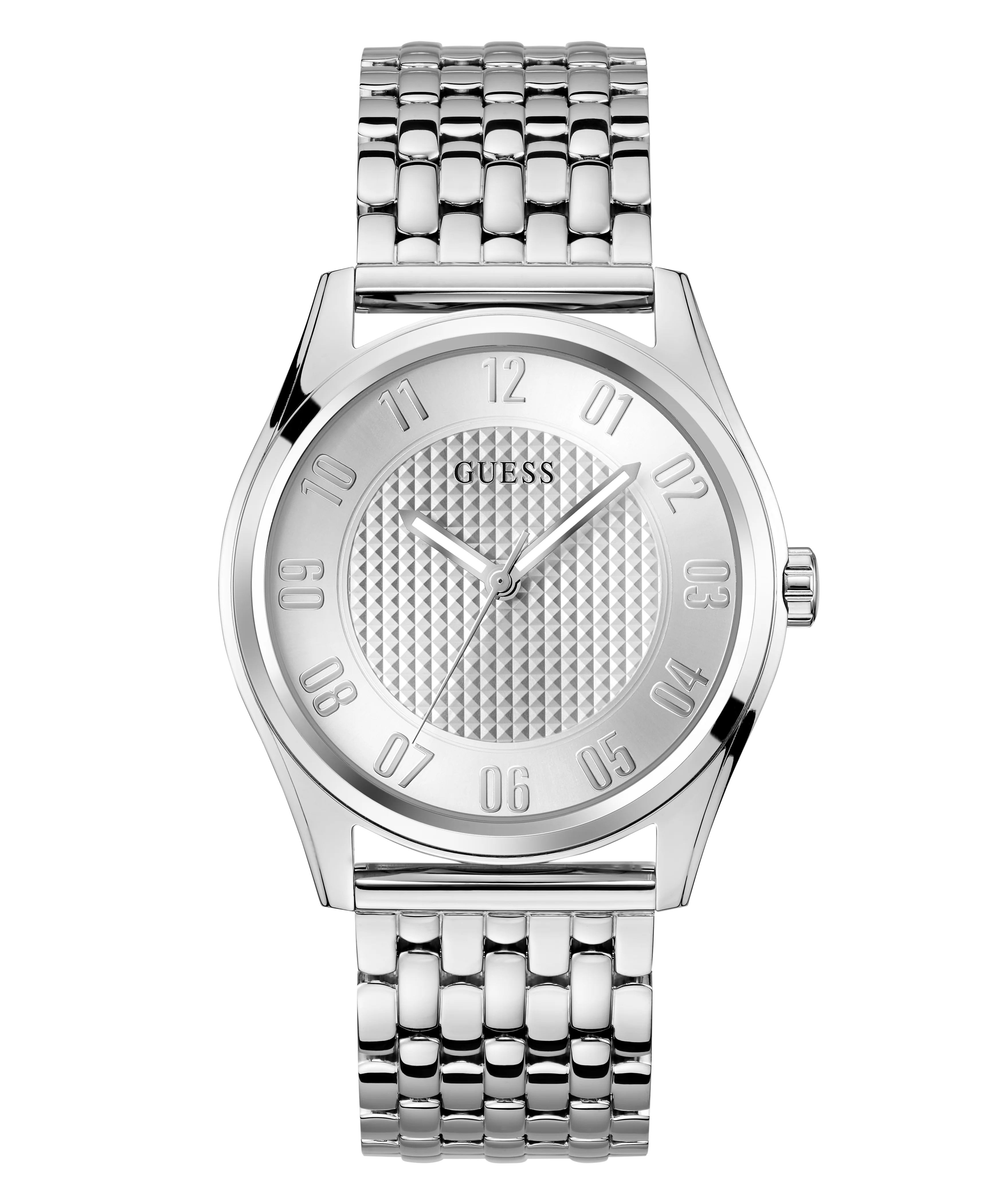 GUESS Mens Silver Tone Analog Watch - Image 4