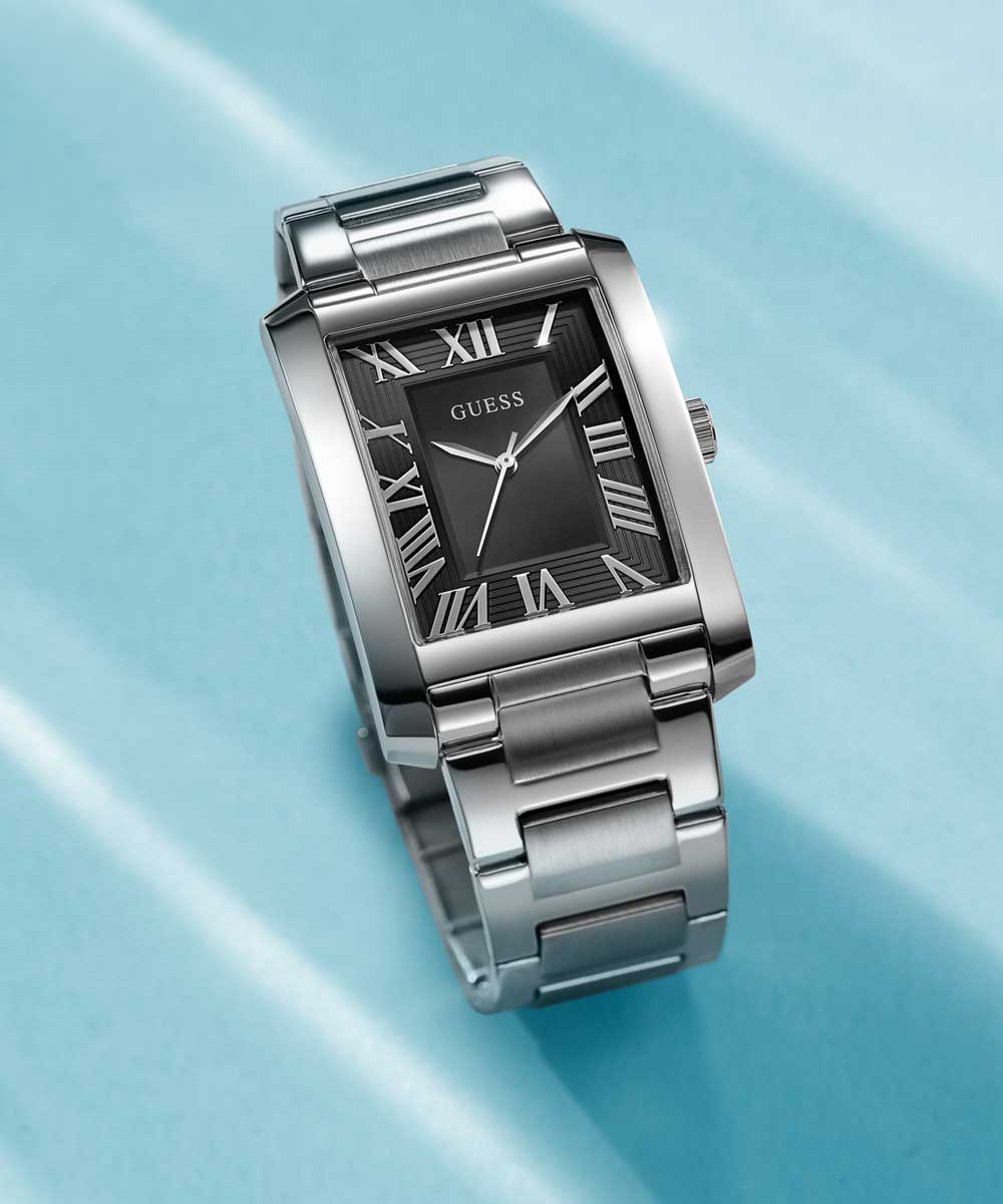 GUESS Mens Silver Tone Analog Watch - Image 3