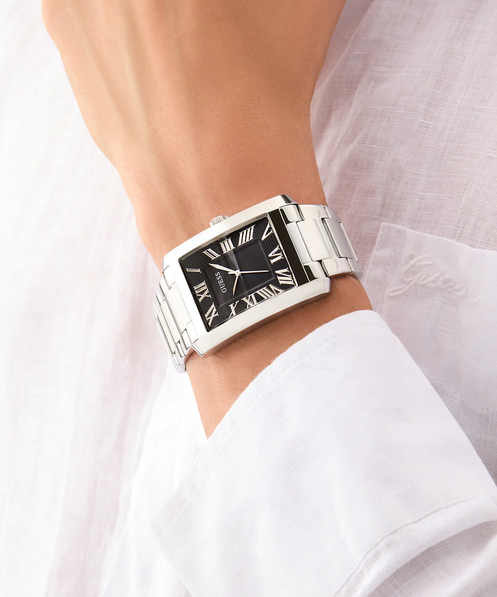 GUESS Mens Silver Tone Analog Watch - Image 5