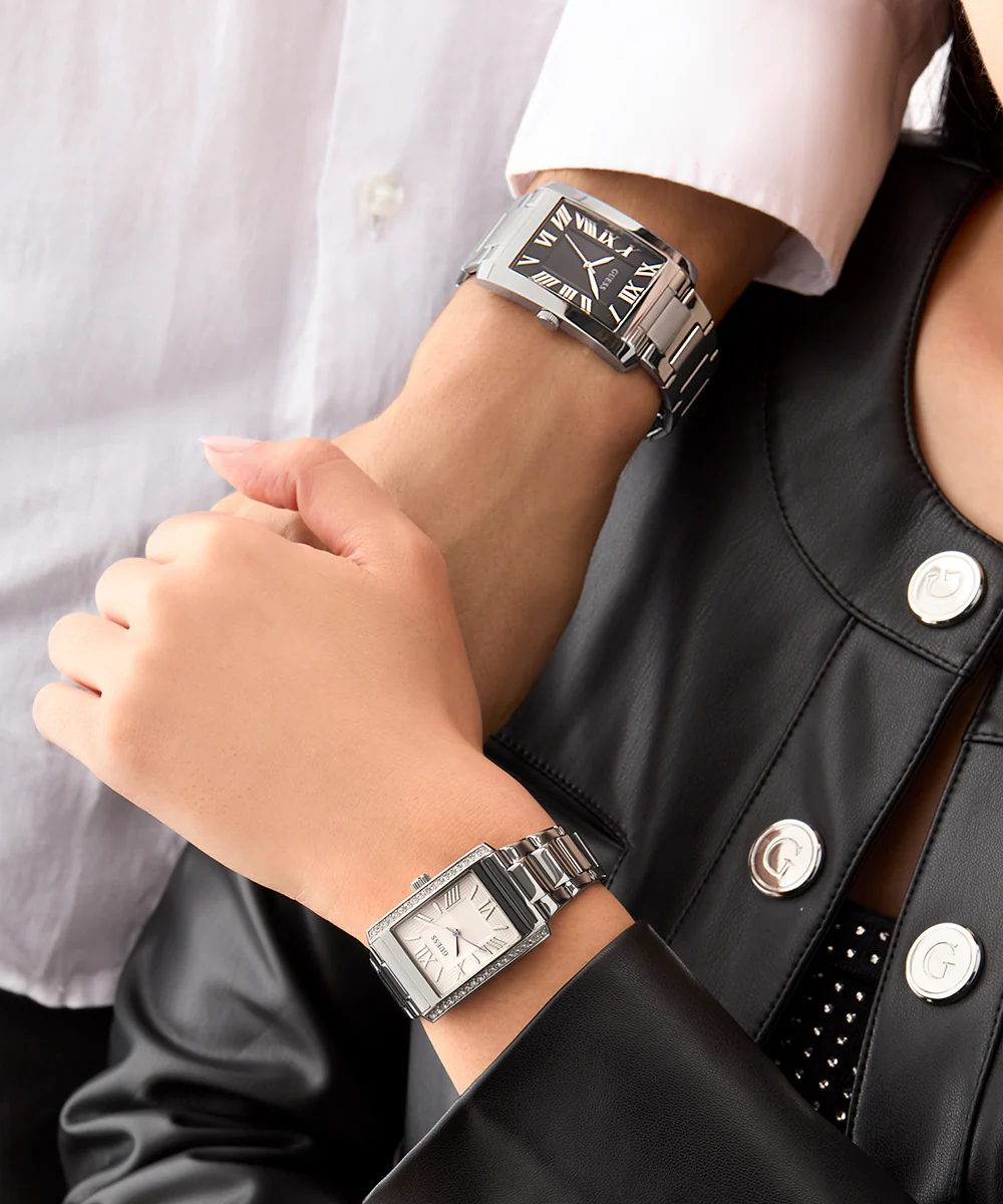 GUESS Mens Silver Tone Analog Watch - Image 6