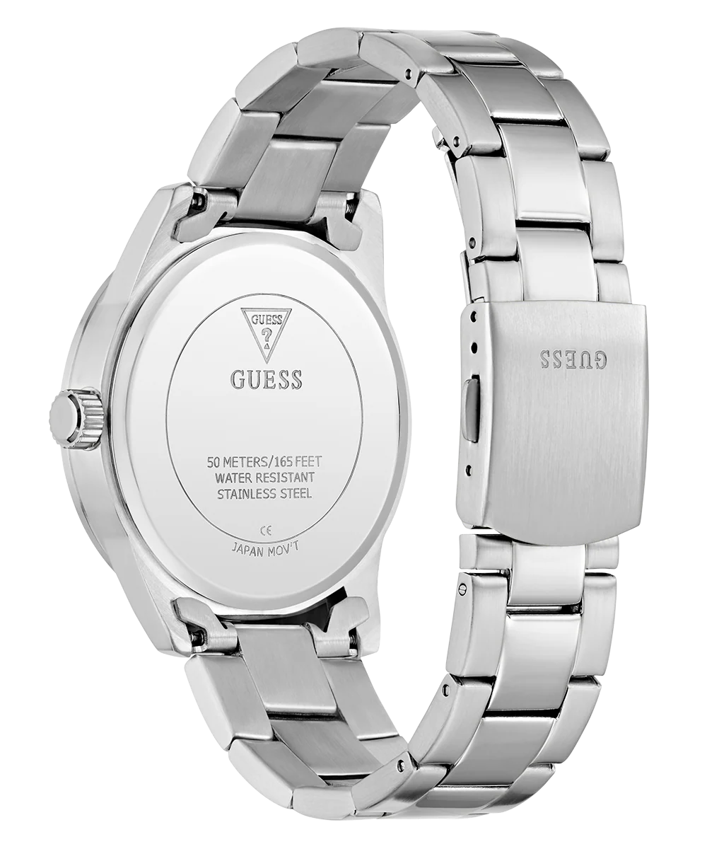 GUESS Mens Silver Tone Analog Watch - Image 7