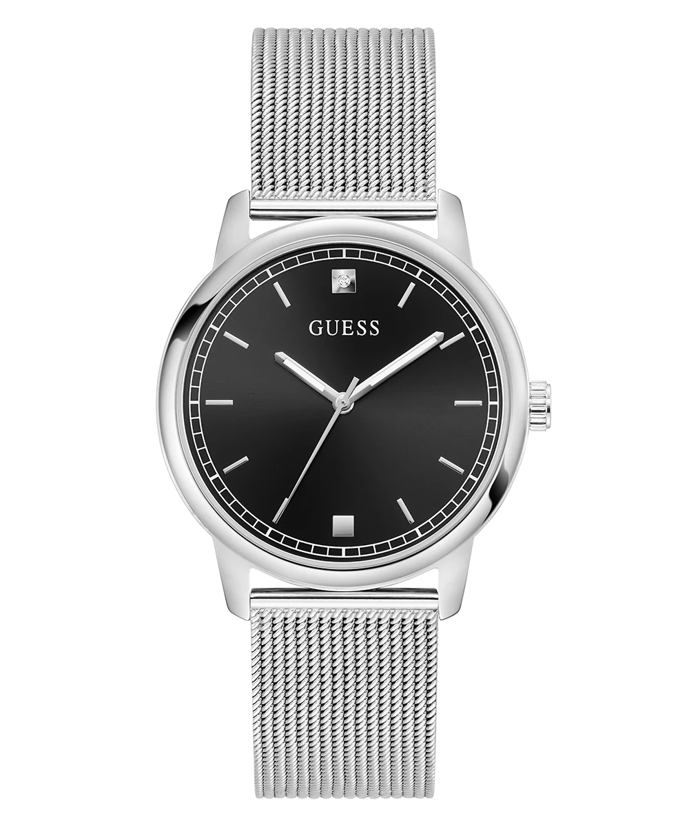 GUESS Mens Silver Tone Analog Watch - Image 4