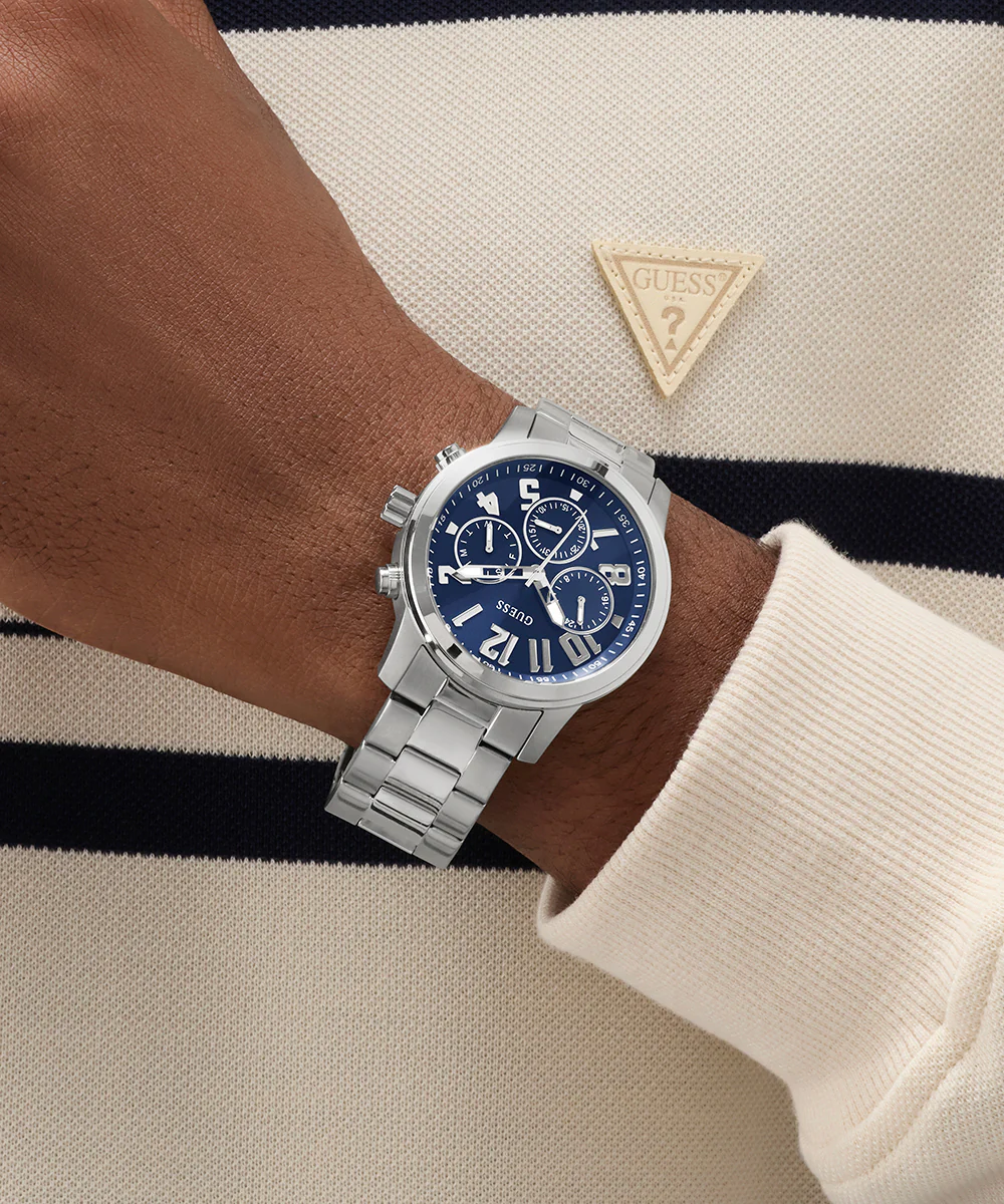 GUESS Mens Silver Tone Analog Watch - Image 2