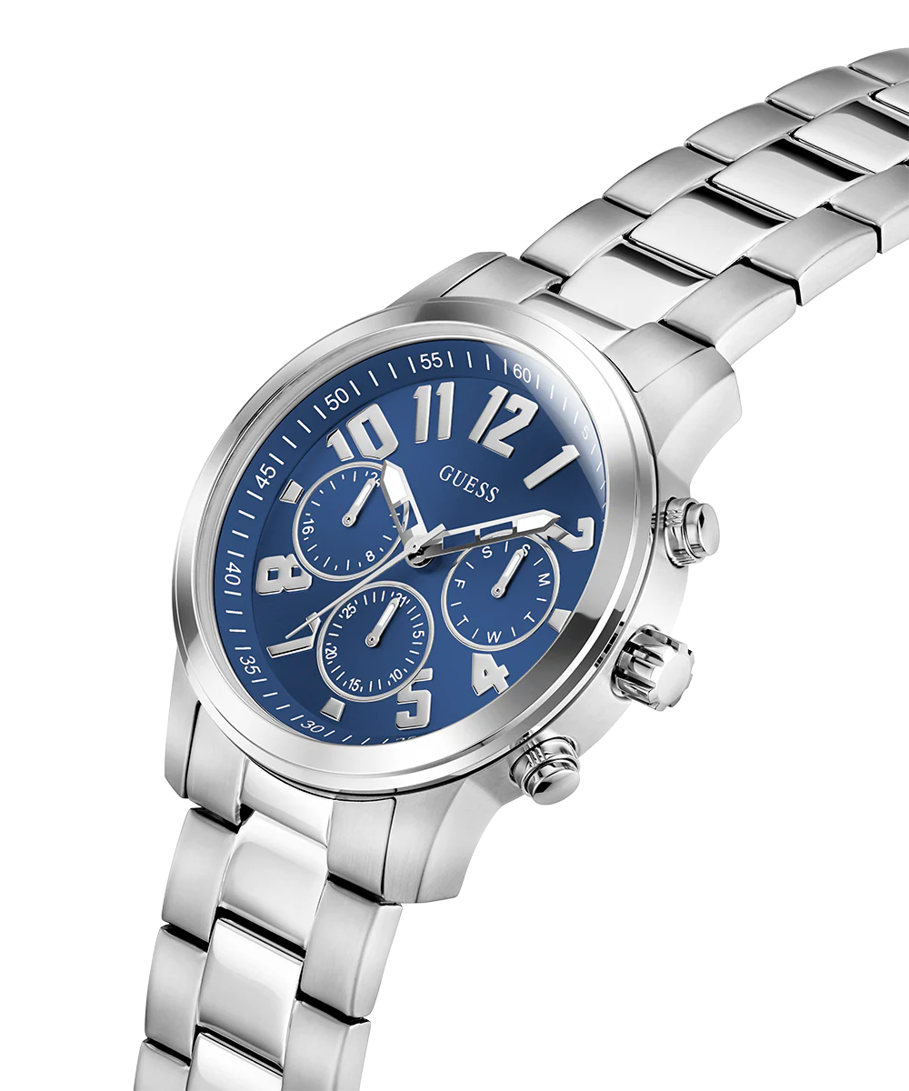 GUESS Mens Silver Tone Analog Watch - Image 3