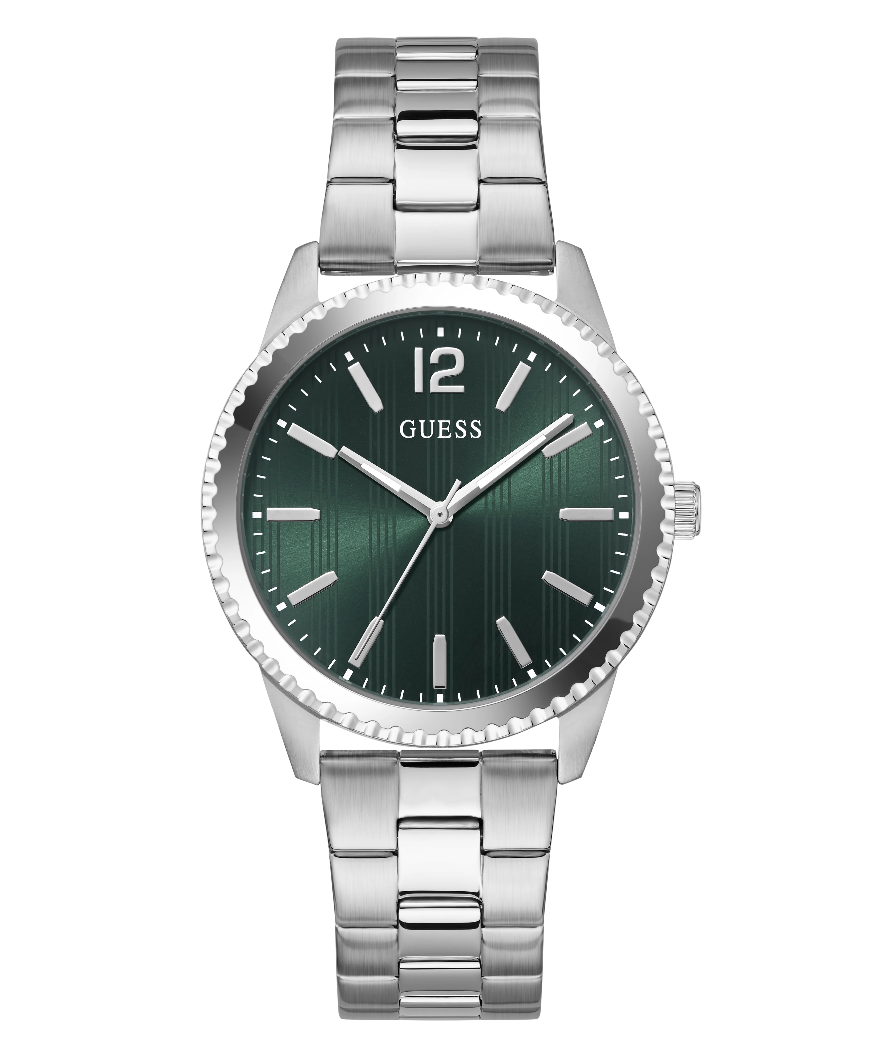 GUESS Mens Silver Tone Analog Watch - Image 4