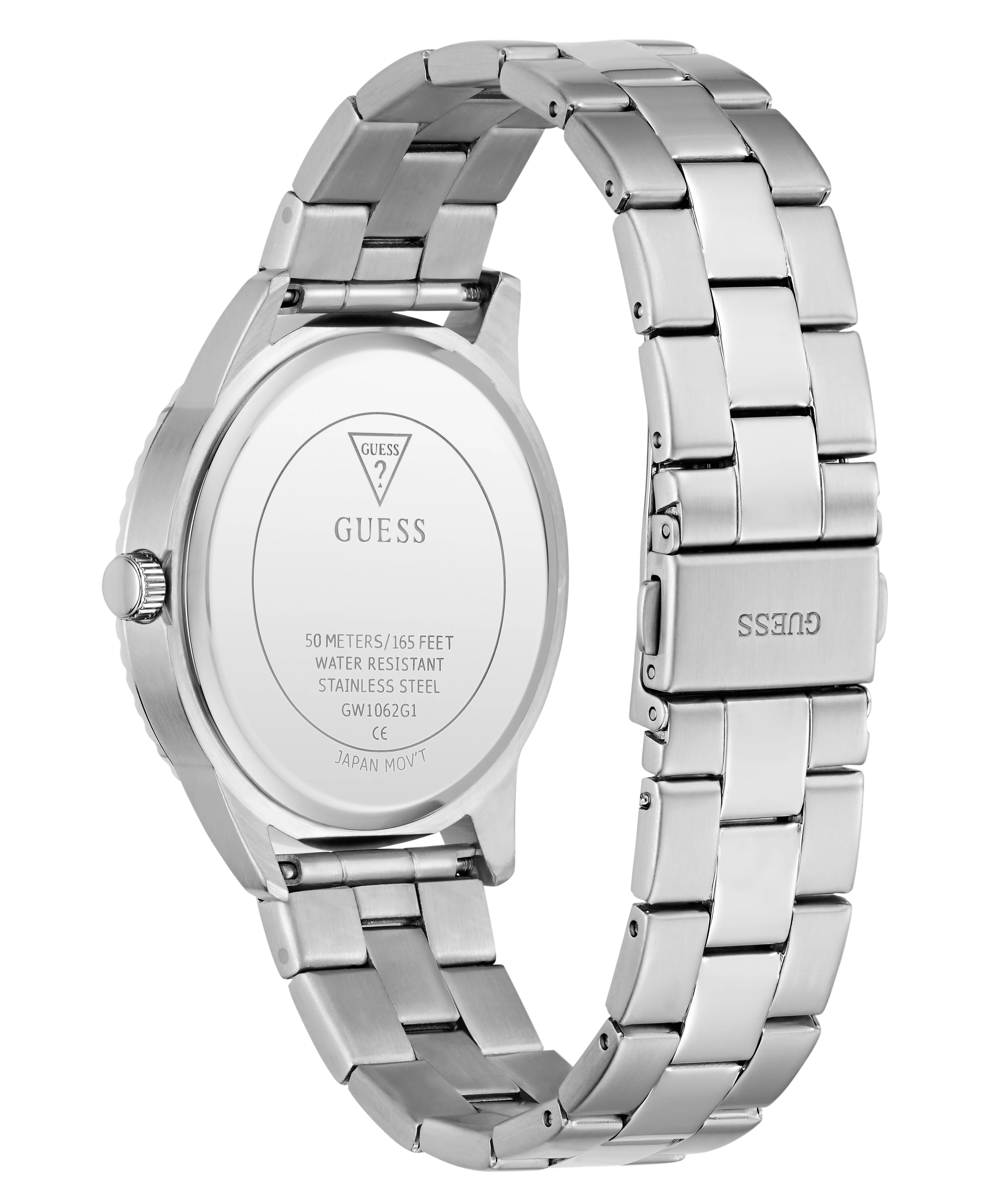 GUESS Mens Silver Tone Analog Watch - Image 7