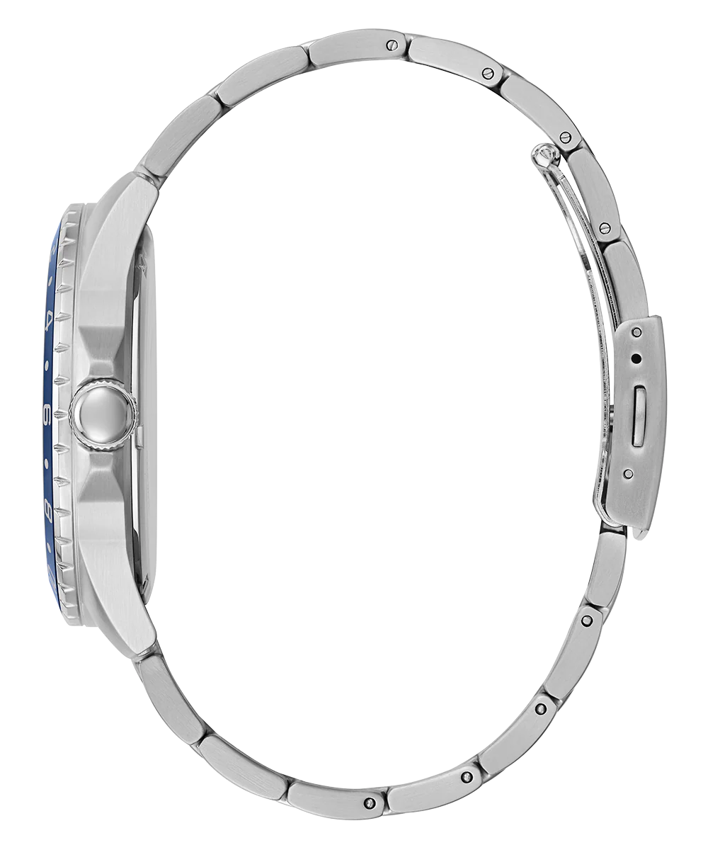 GUESS Mens Silver Tone Day/Date Watch - Image 4