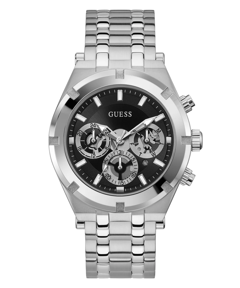 GUESS Mens Silver Tone Multi-function Watch - Image 4
