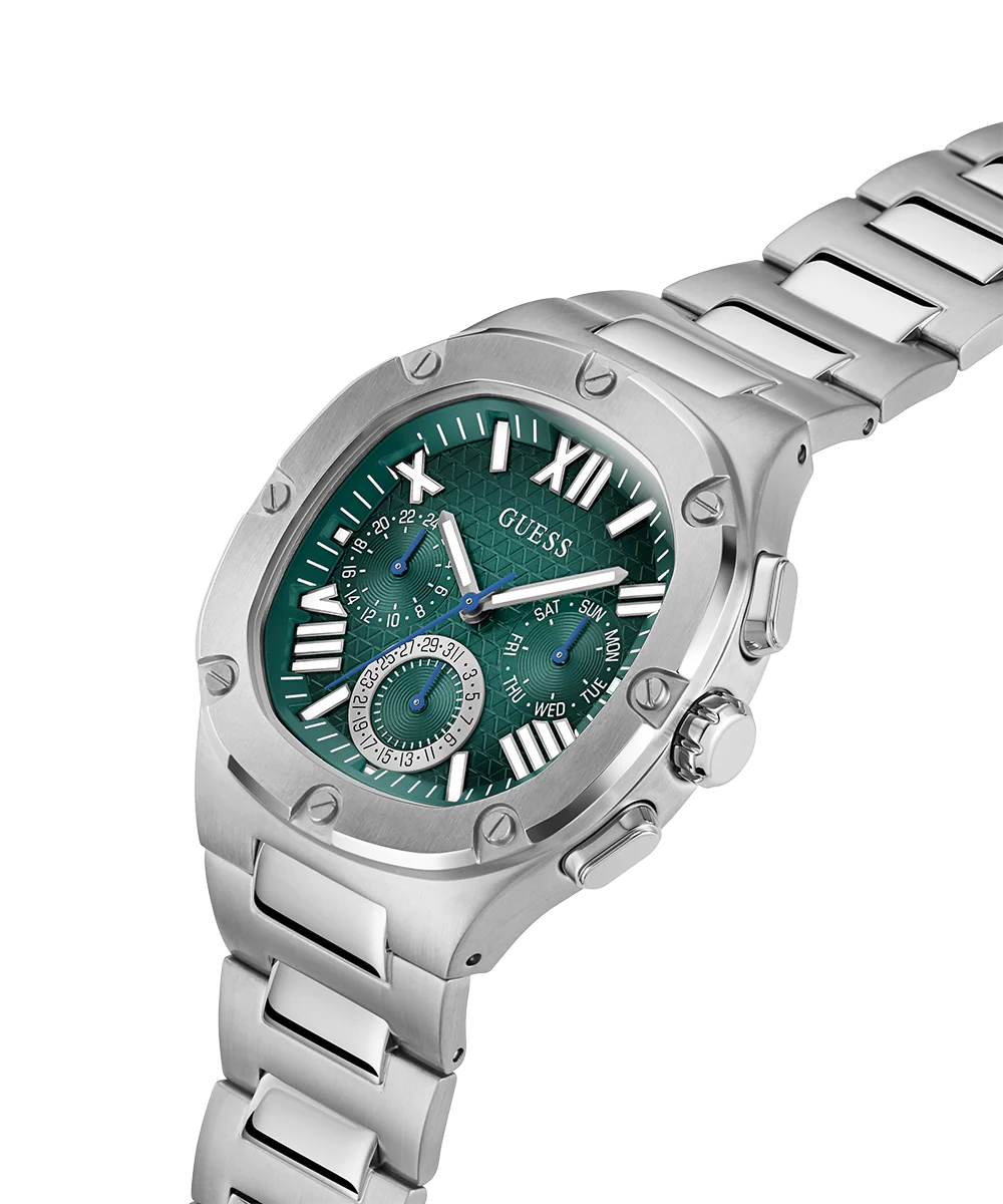 GUESS Mens Silver Tone Multi-function Watch - Image 2