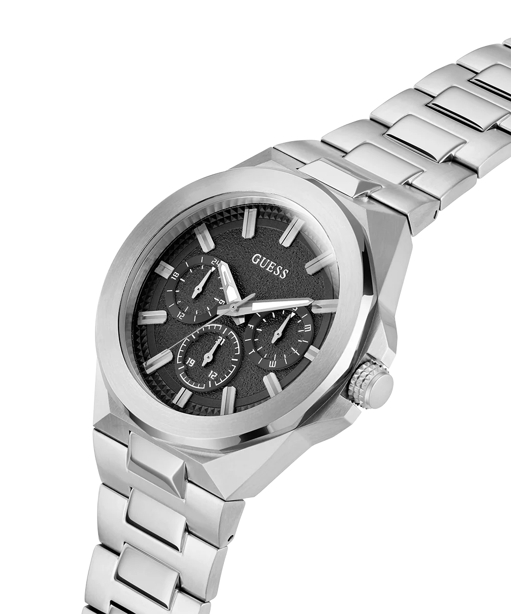 GUESS Mens Silver Tone Multi-function Watch - Image 2
