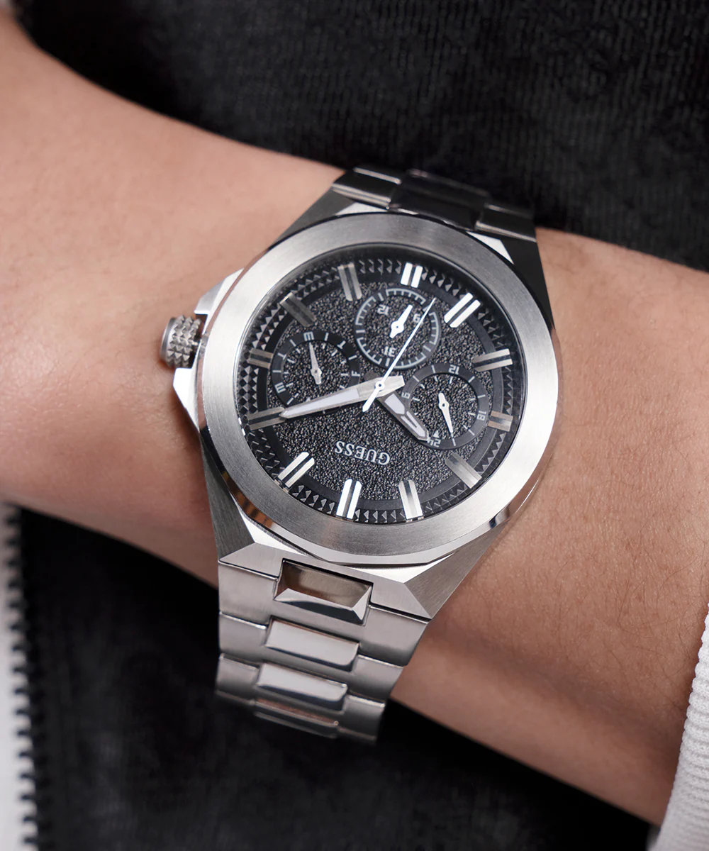 GUESS Mens Silver Tone Multi-function Watch - Image 3
