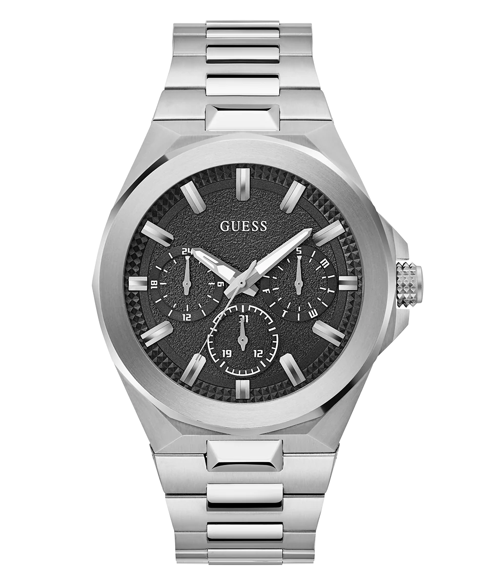 GUESS Mens Silver Tone Multi-function Watch - Image 4