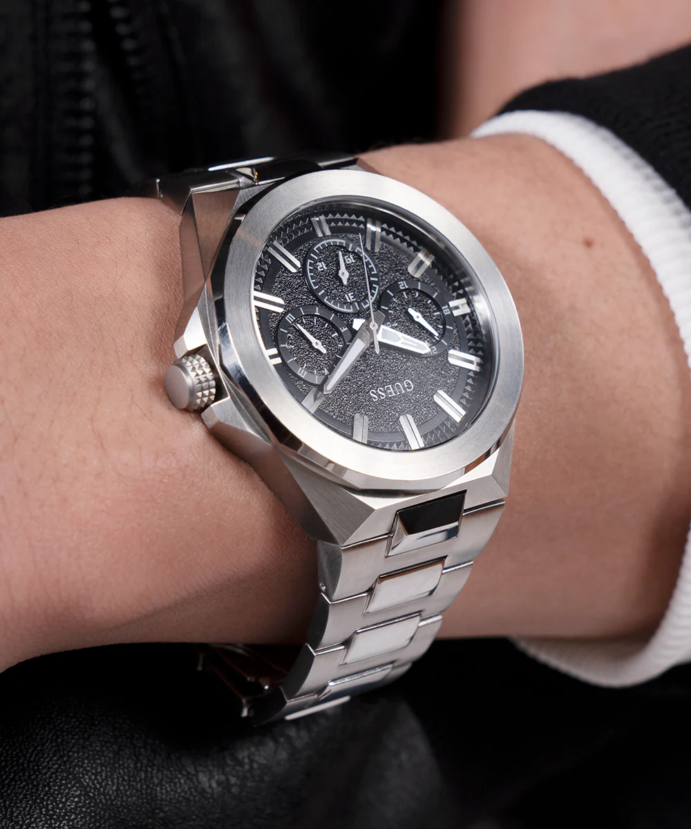 GUESS Mens Silver Tone Multi-function Watch - Image 6
