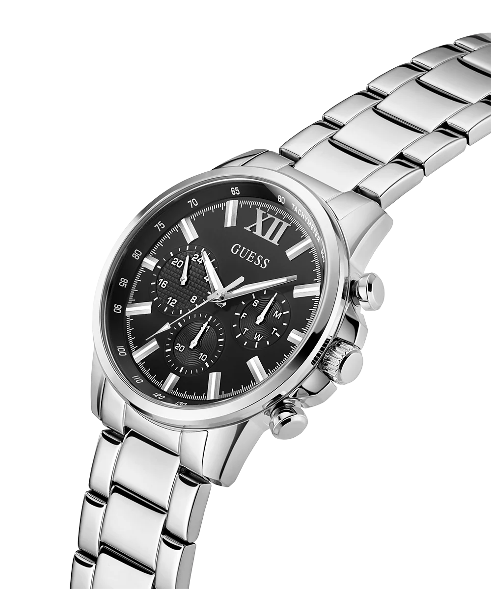 GUESS Mens Silver Tone Multi-function Watch - Image 2