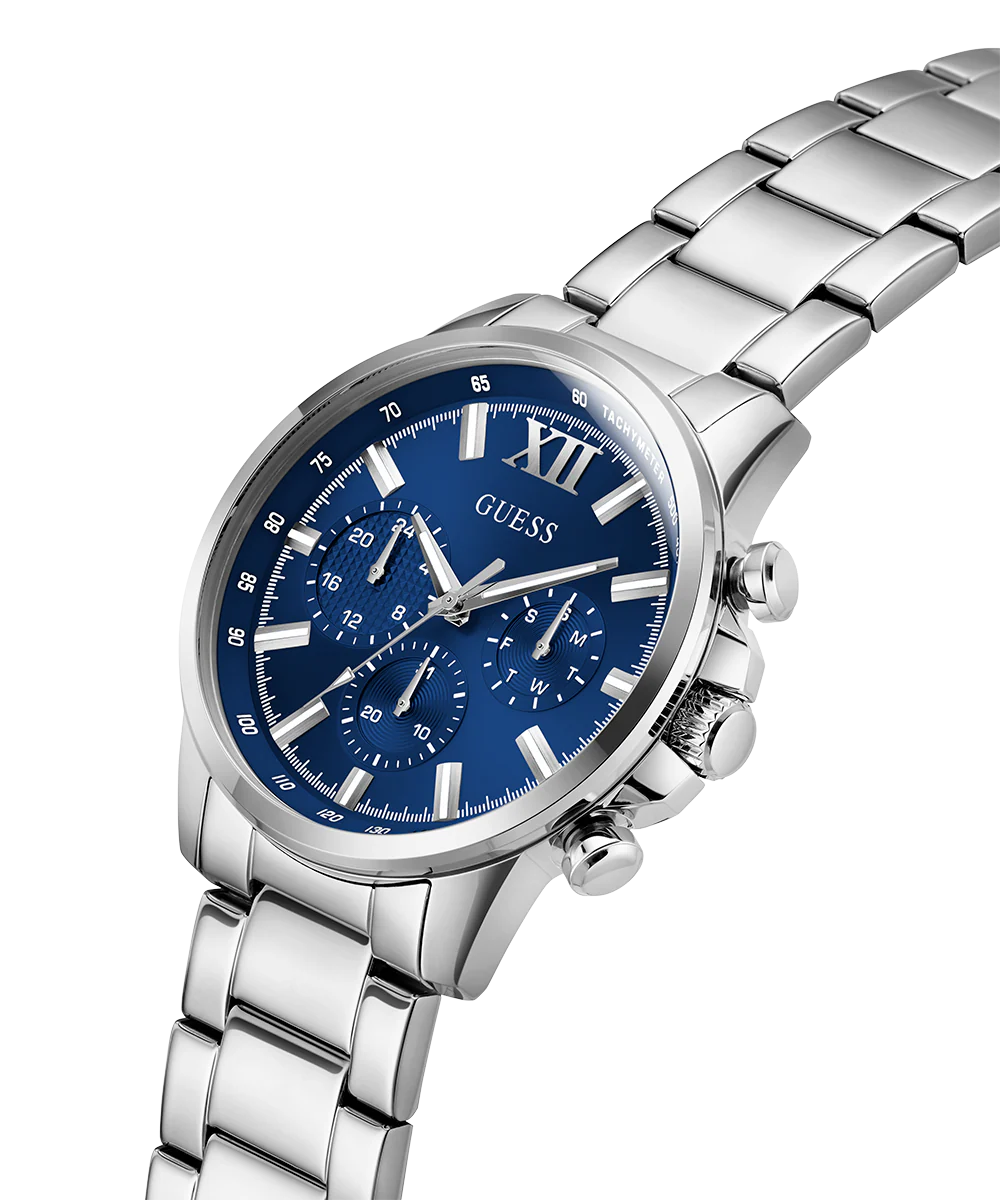 GUESS Mens Silver Tone Multi-function Watch - Image 2