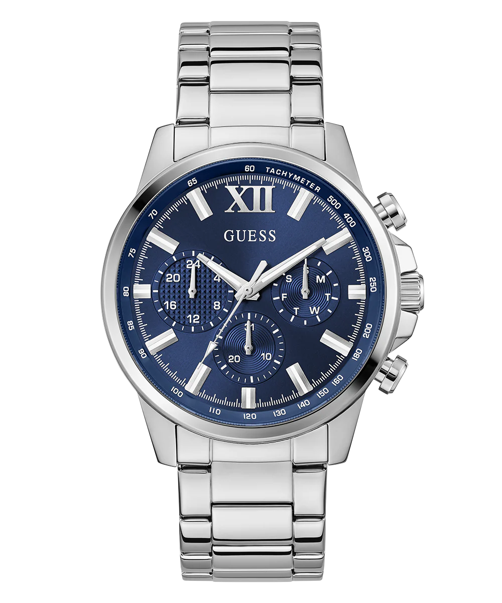 GUESS Mens Silver Tone Multi-function Watch - Image 4
