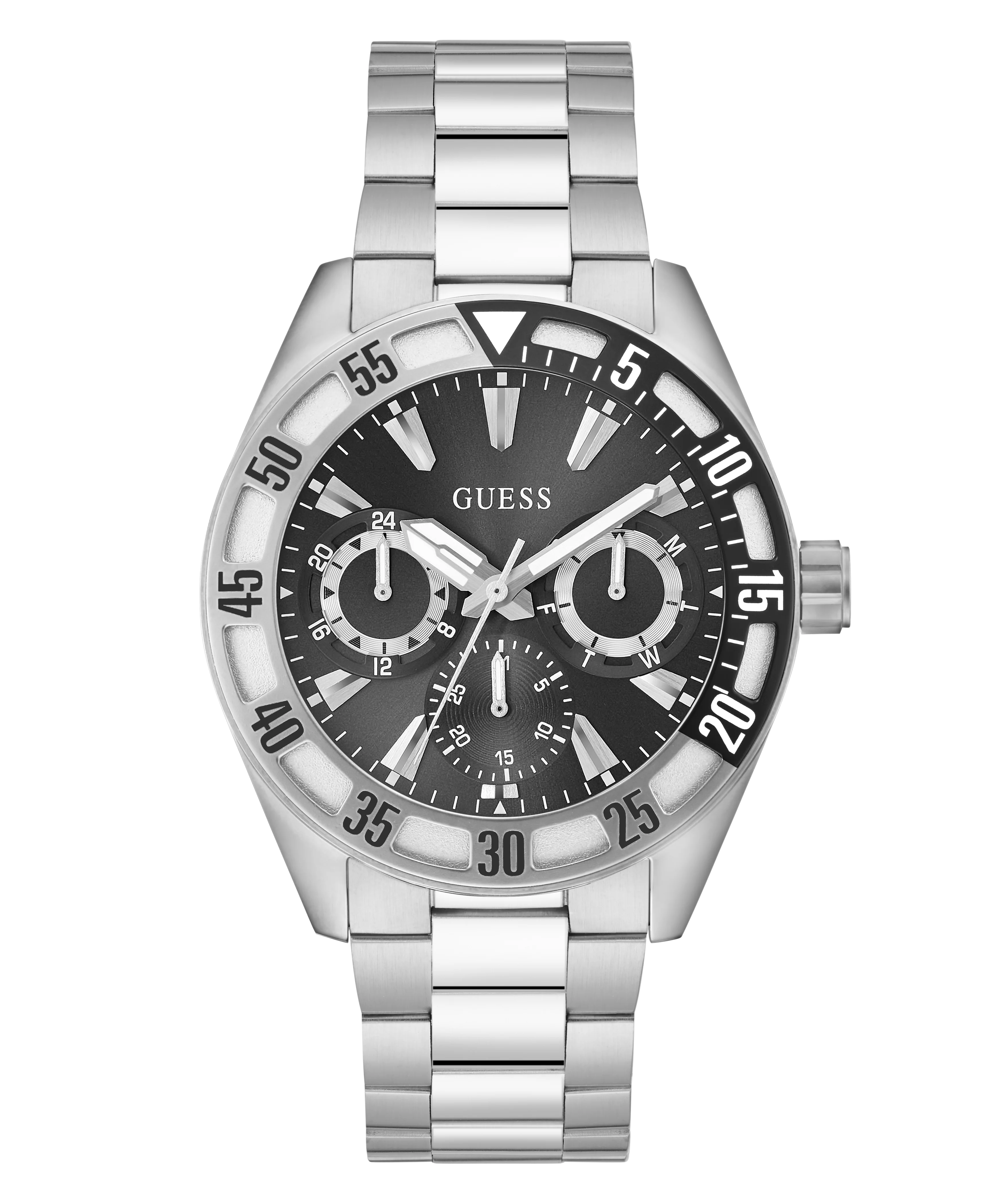 GUESS Mens Silver Tone Multi-function Watch - Image 4