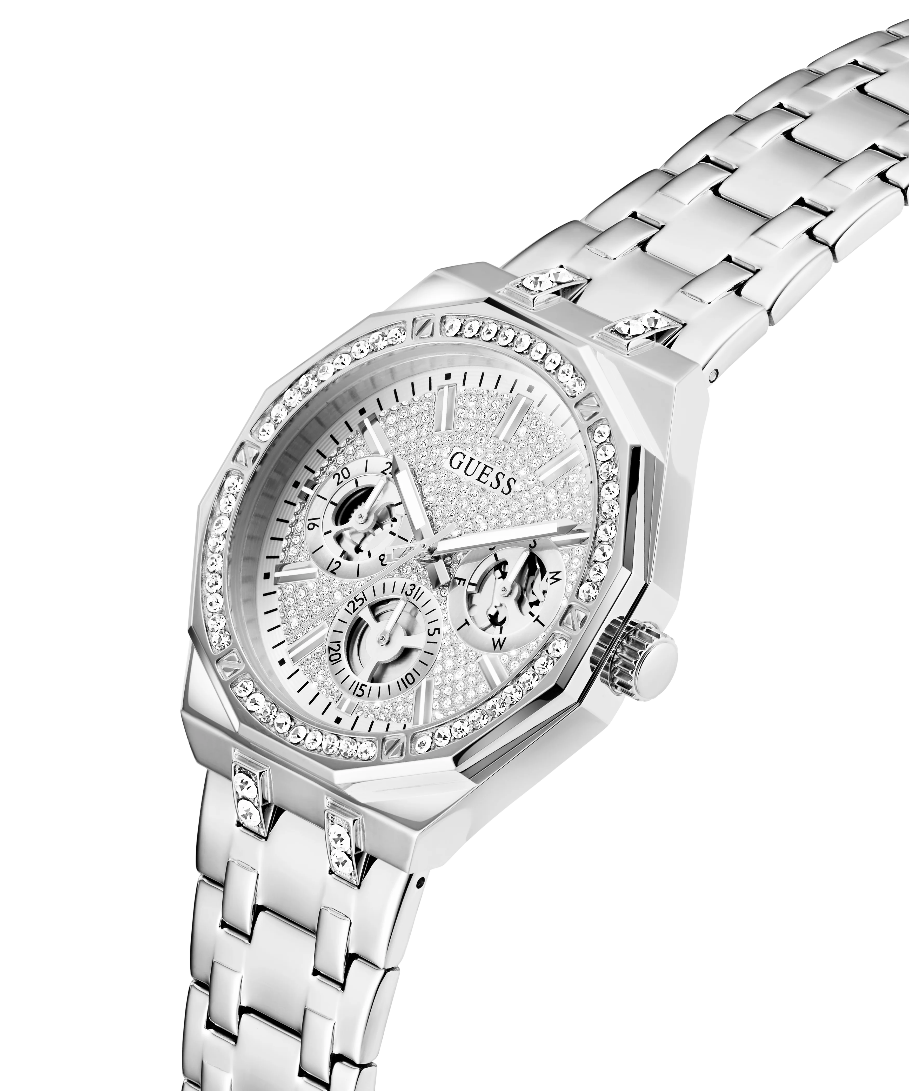 GUESS Mens Silver Tone Multi-function Watch - Image 2
