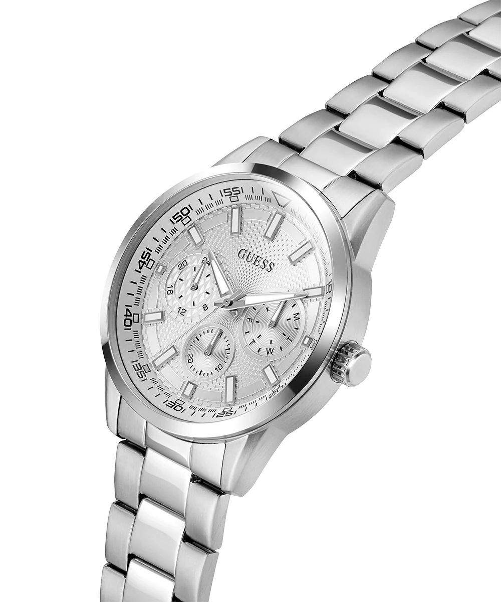 GUESS Mens Silver Tone Multi-function Watch - Image 3