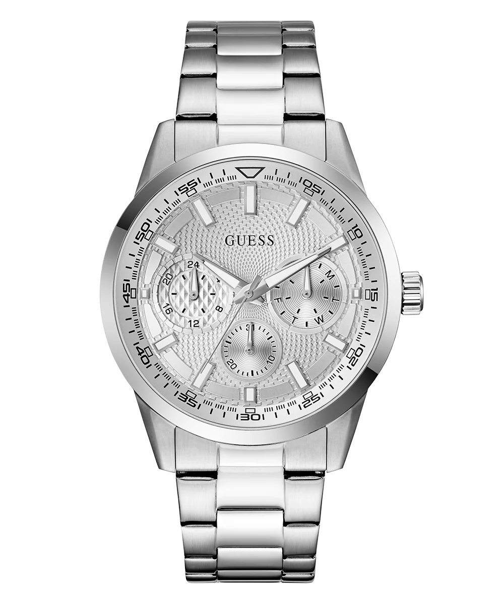 GUESS Mens Silver Tone Multi-function Watch - Image 5