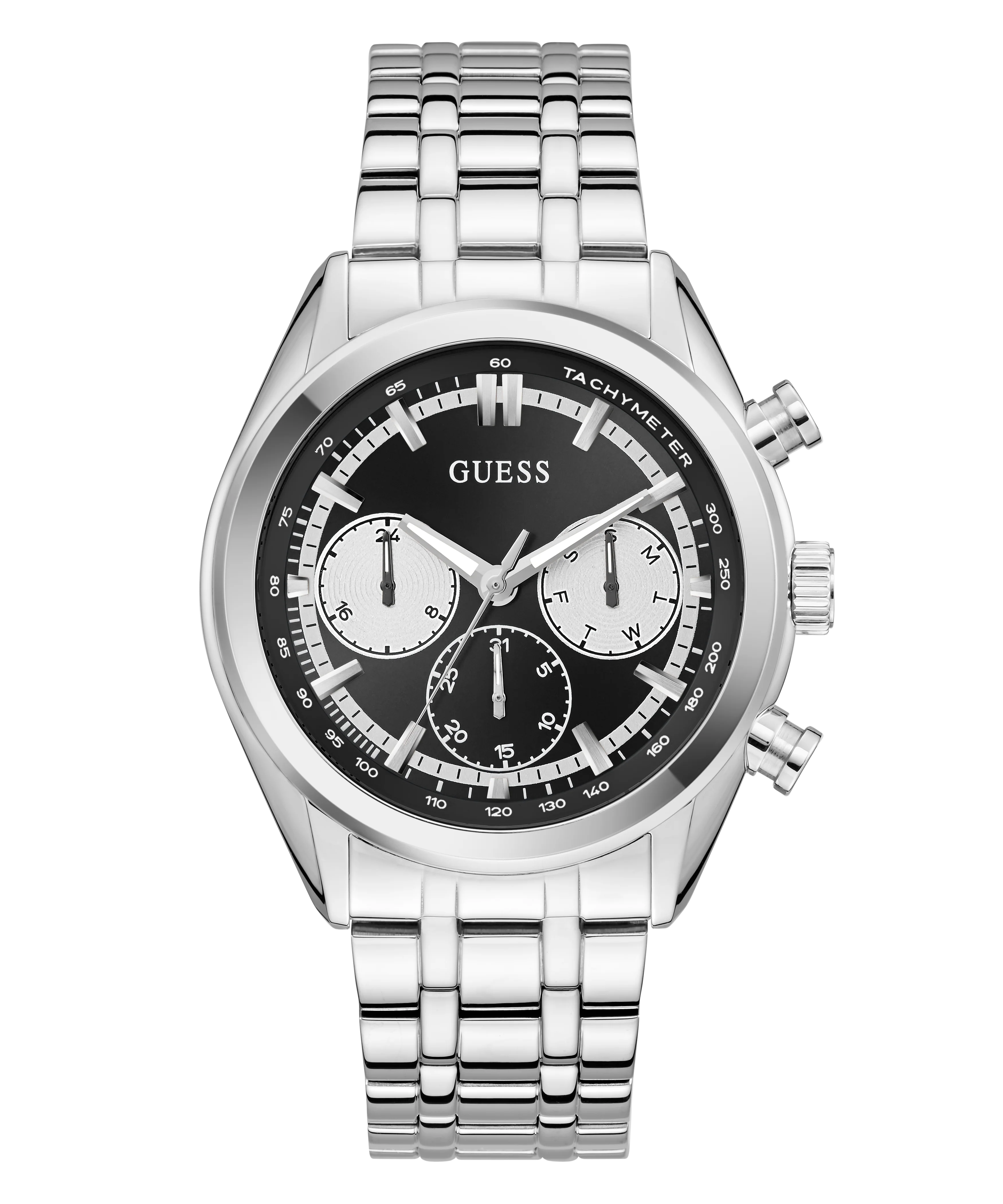 GUESS Mens Silver Tone Multi-function Watch - Image 6