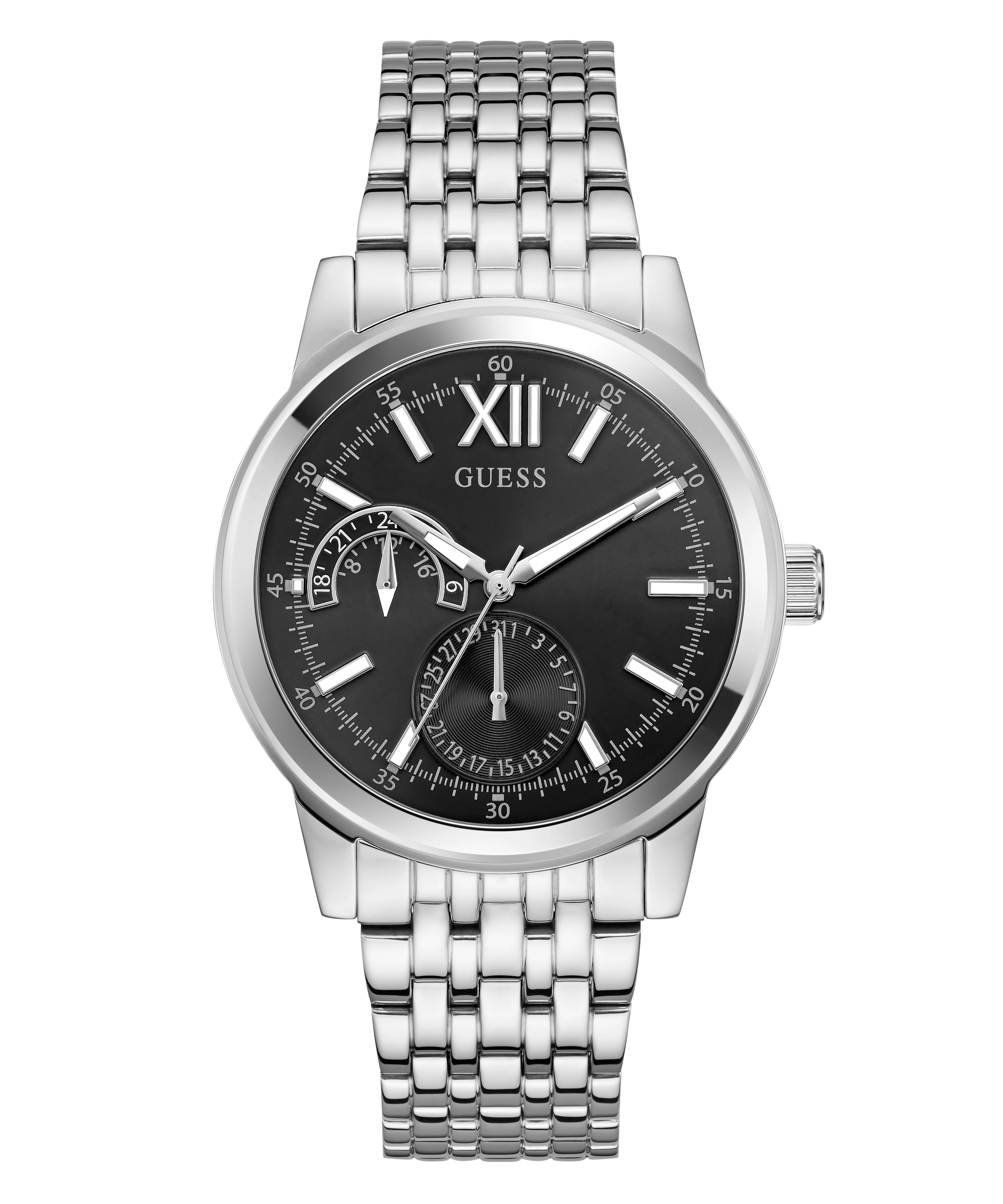 GUESS Mens Silver Tone Multi-function Watch - Image 6