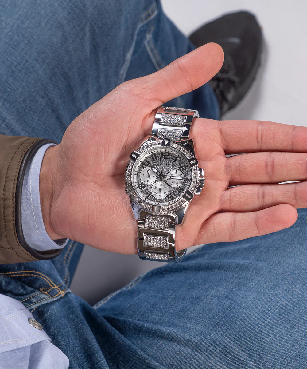 GUESS Mens Silver Tone Multi-function Watch - Image 6