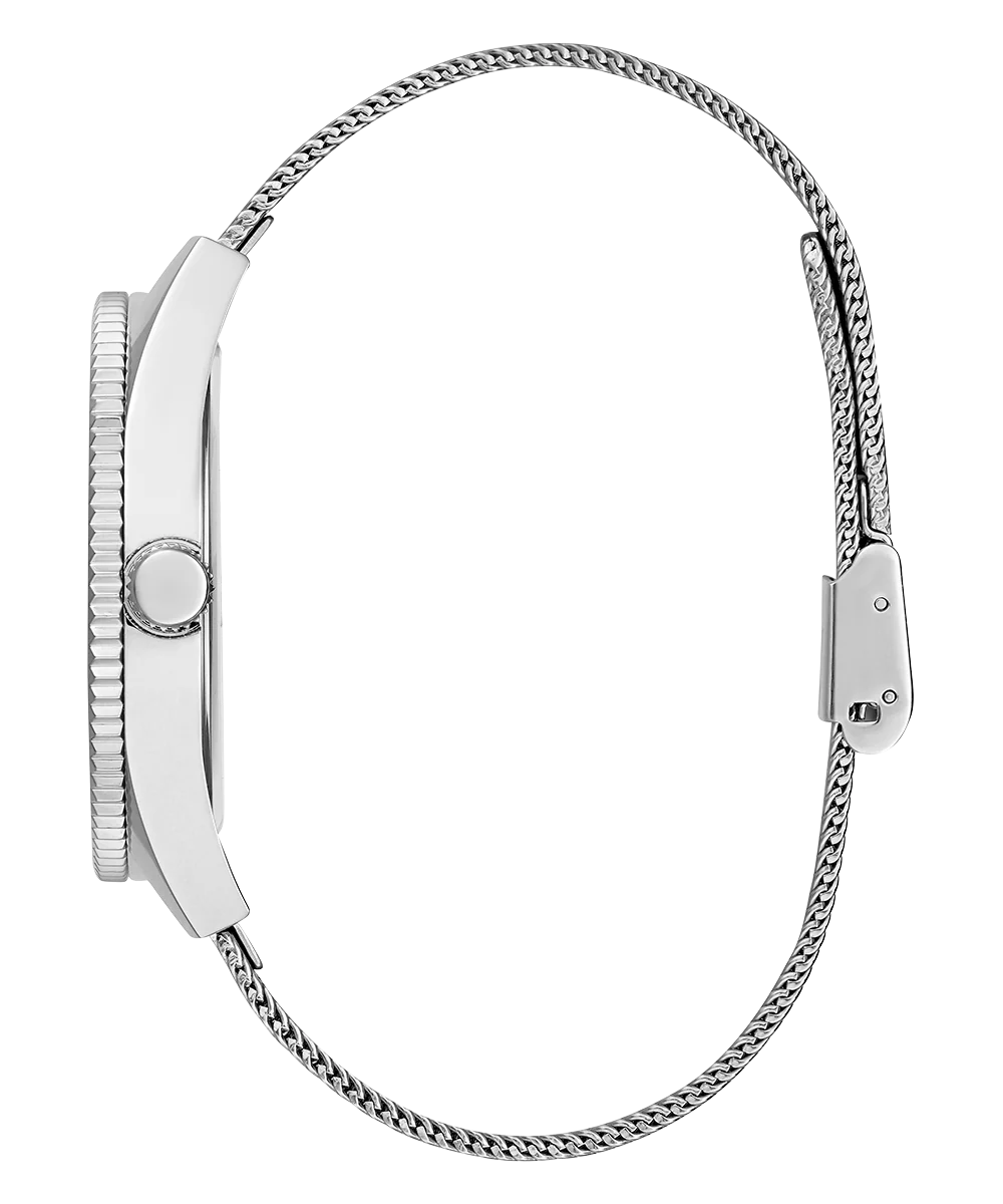 GUESS Mens Silver Tone Silver Analog Watch - Image 2