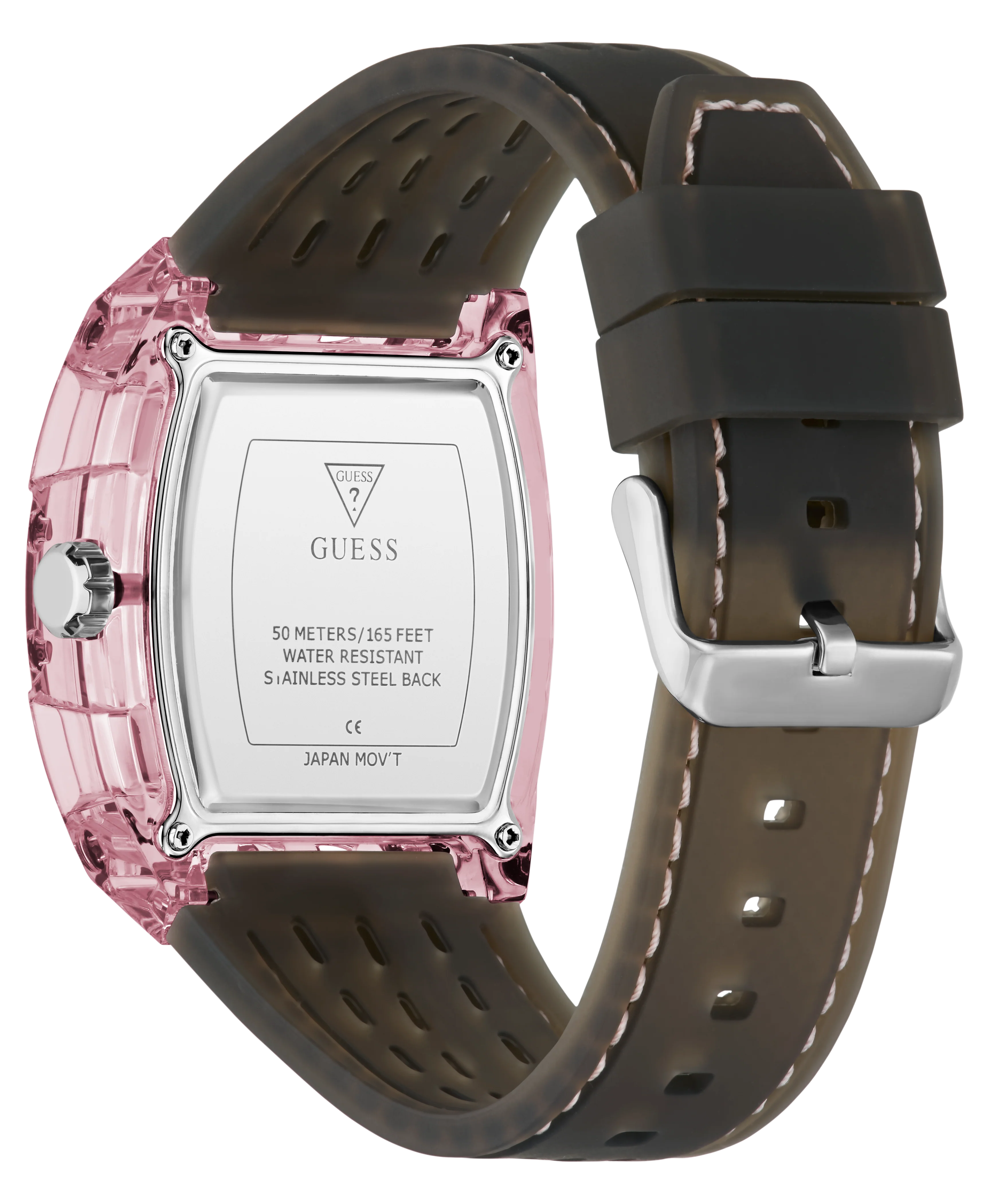 GUESS Mens Sporting Pink Black Multi-function Watch - Image 7