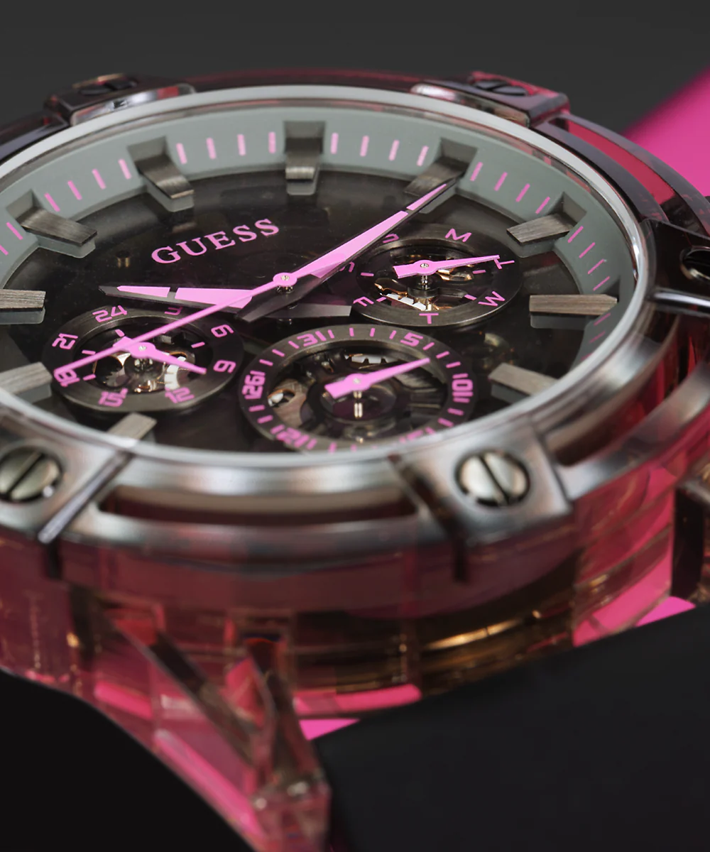 GUESS Mens Sporting Pink Limited Edition Watch - Image 2