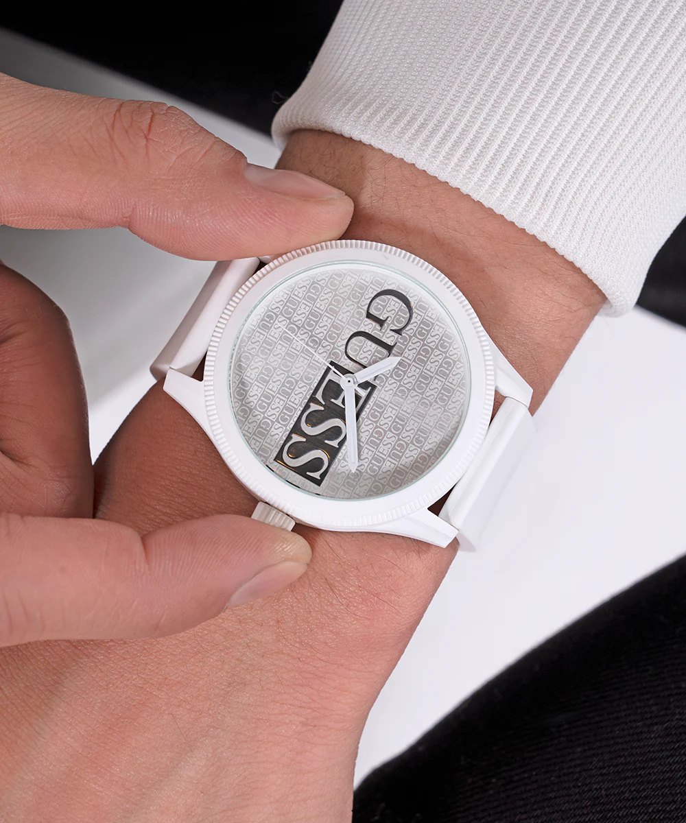 GUESS Mens White Analog Watch - Image 4