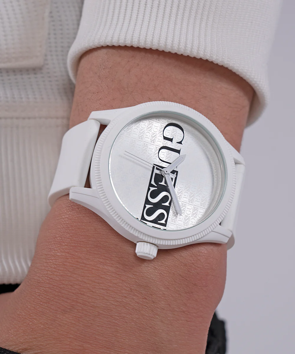 GUESS Mens White Analog Watch - Image 6