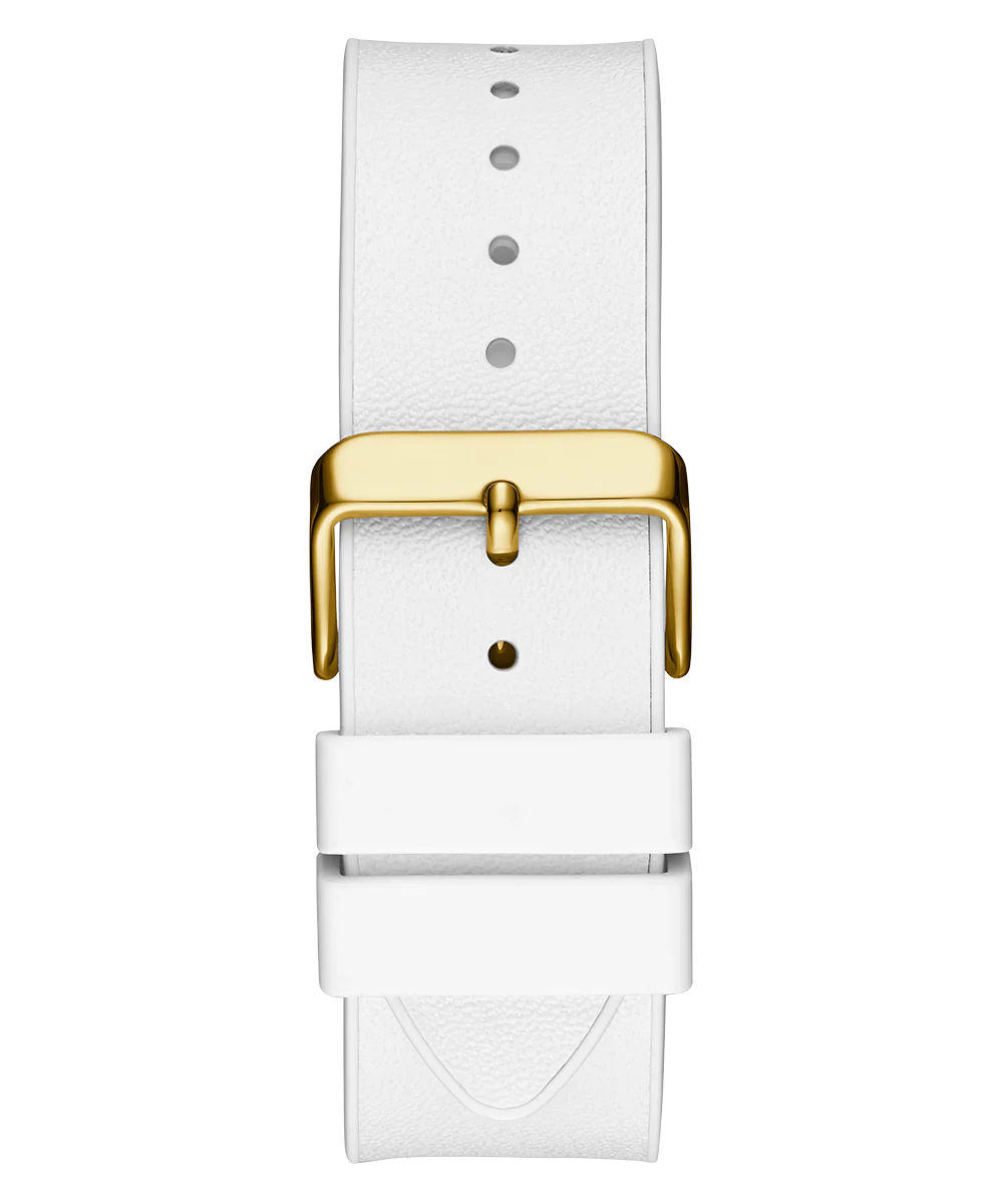 GUESS Mens White Gold Tone Multi-function Watch - Image 5