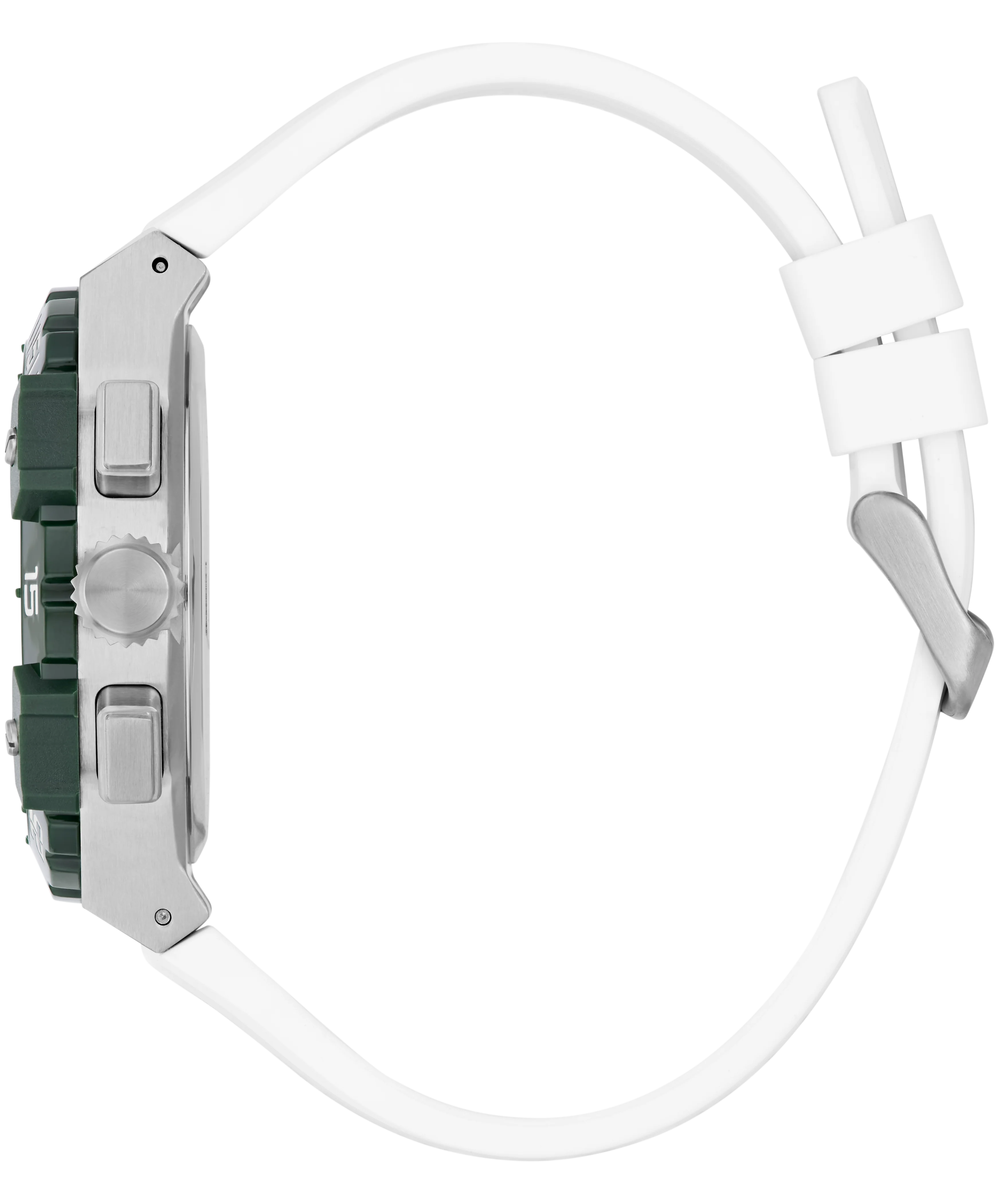 GUESS Mens White Silver Tone Analog Watch - Image 8