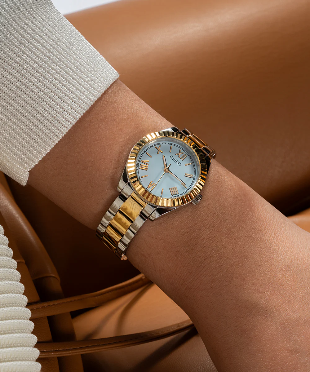 GUESS Mini Luna Ladies 2-Tone Analog Watch - Image 4