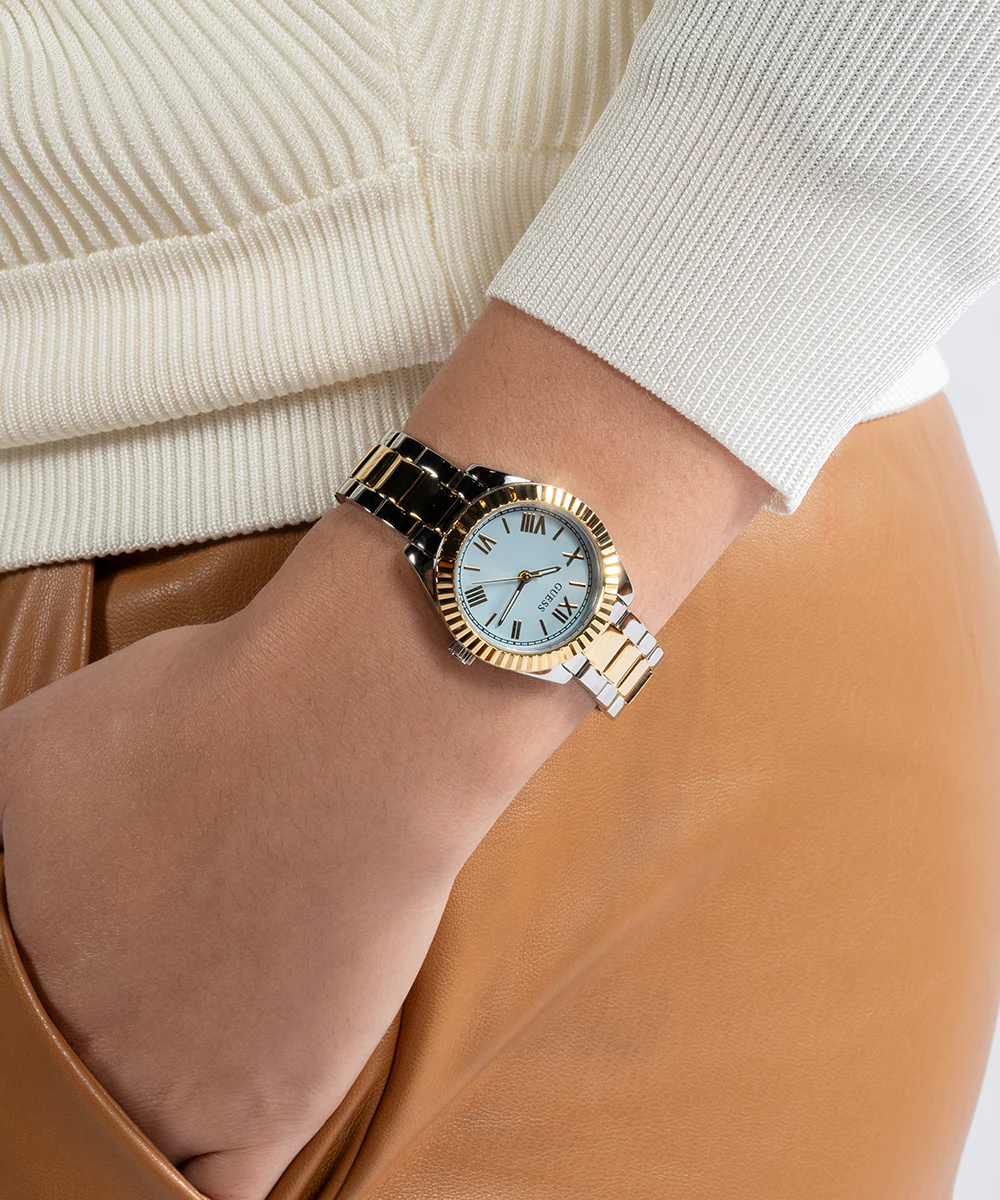 GUESS Mini Luna Ladies 2-Tone Analog Watch - Image 7