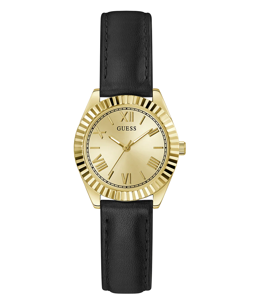 GUESS Mini Luna Ladies Black Gold Tone Analog Watch - Image 4
