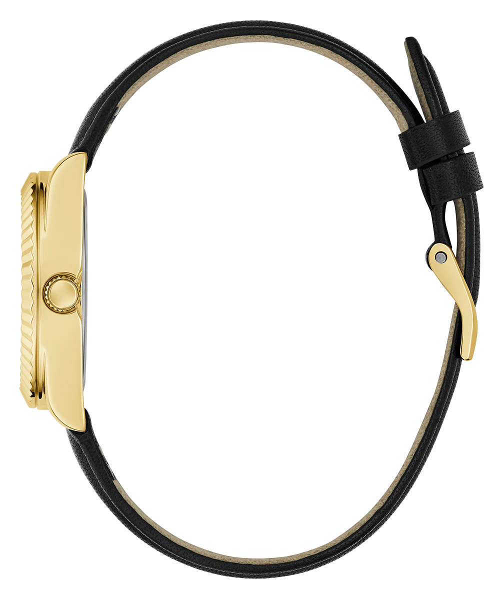 GUESS Mini Luna Ladies Black Gold Tone Analog Watch - Image 7