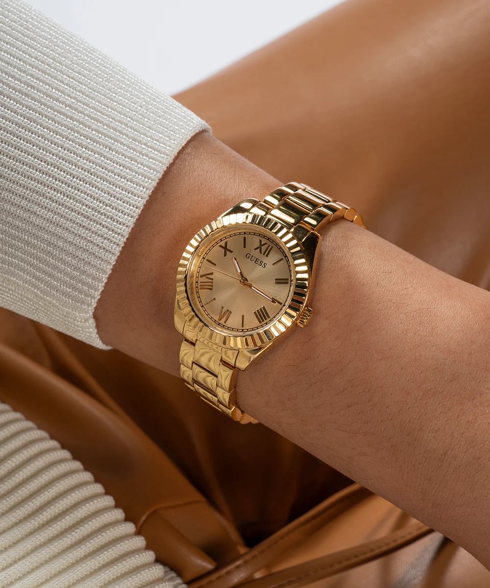 GUESS Mini Luna Ladies Gold Tone Analog Watch - Image 4