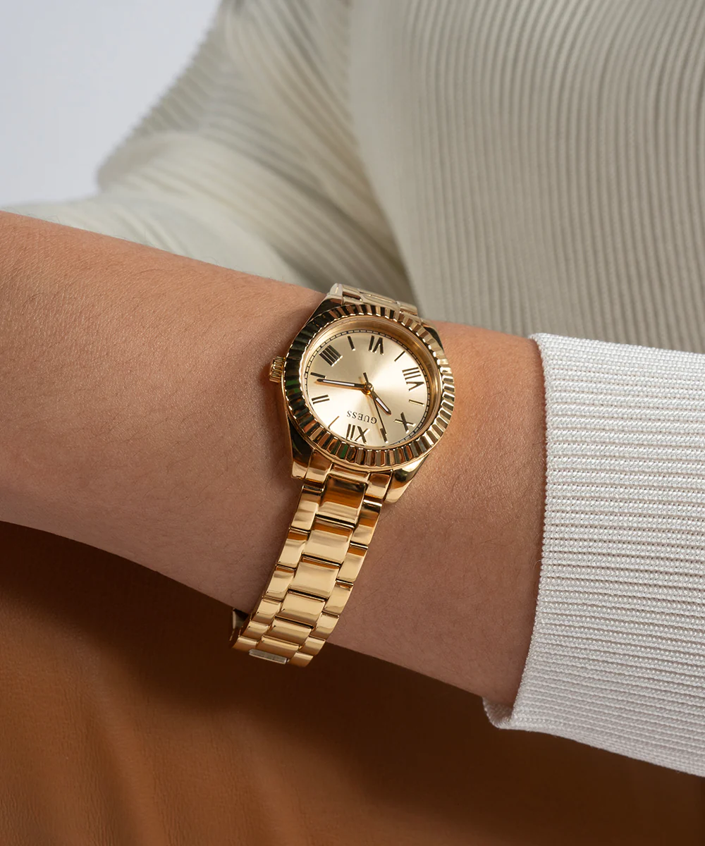 GUESS Mini Luna Ladies Gold Tone Analog Watch - Image 7