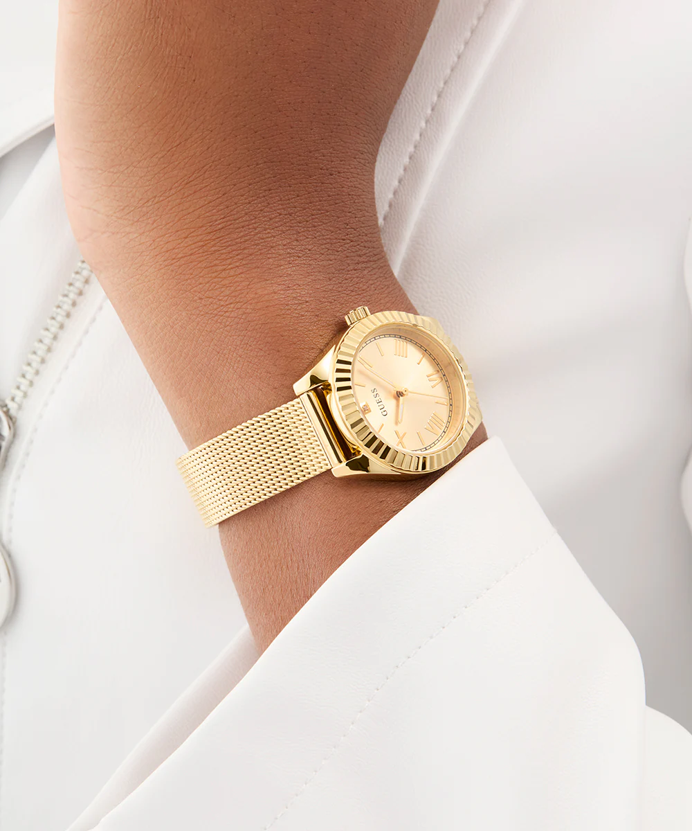 GUESS Mini Luna Ladies Gold Tone Analog Watch - Image 4