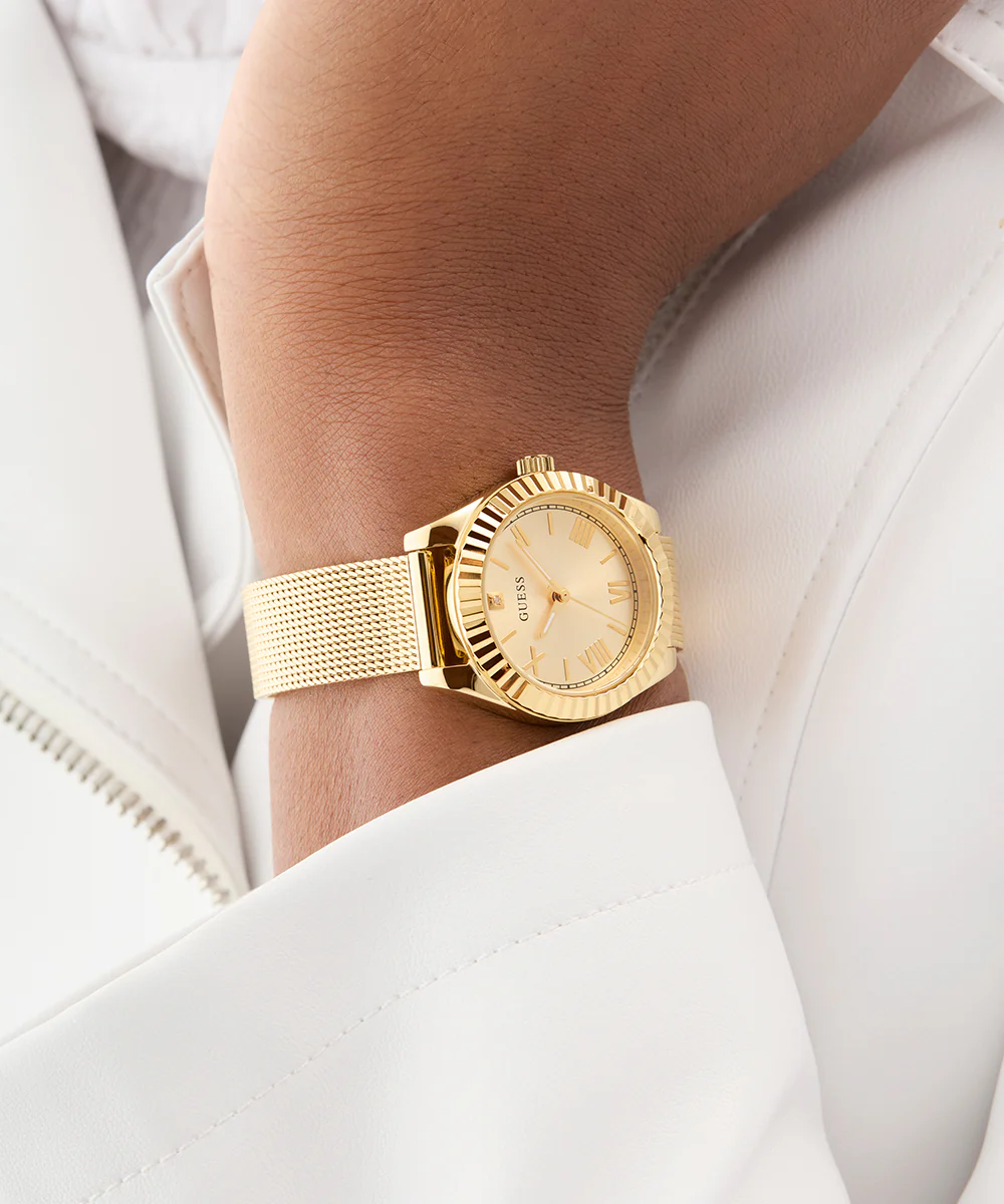 GUESS Mini Luna Ladies Gold Tone Analog Watch - Image 7