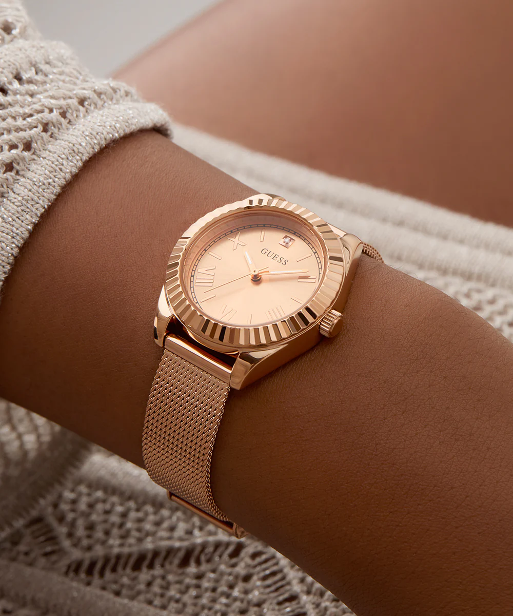 GUESS Mini Luna Ladies Rose Gold Tone Analog Watch - Image 4