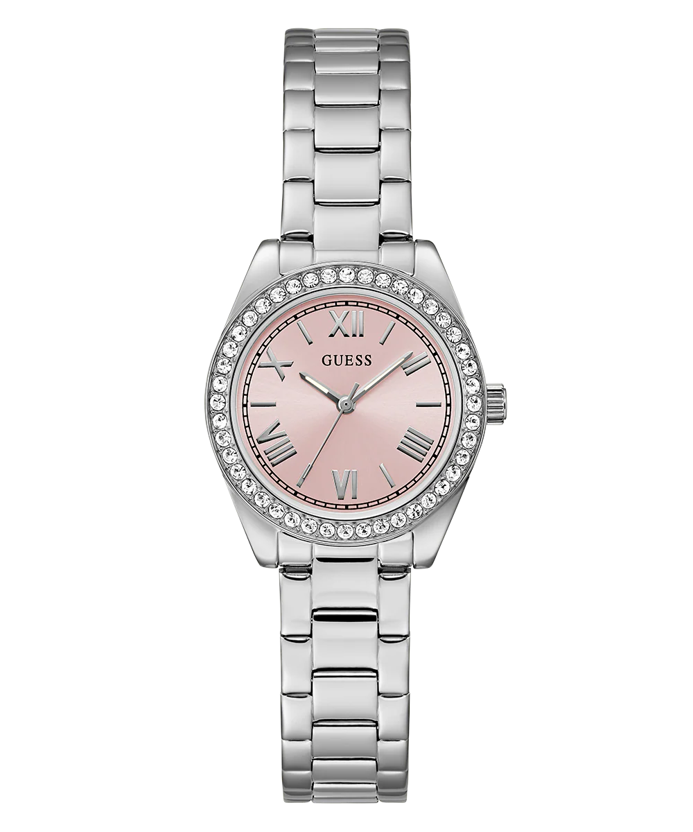 GUESS Mini Luna Ladies Silver Tone Analog Watch - Image 5