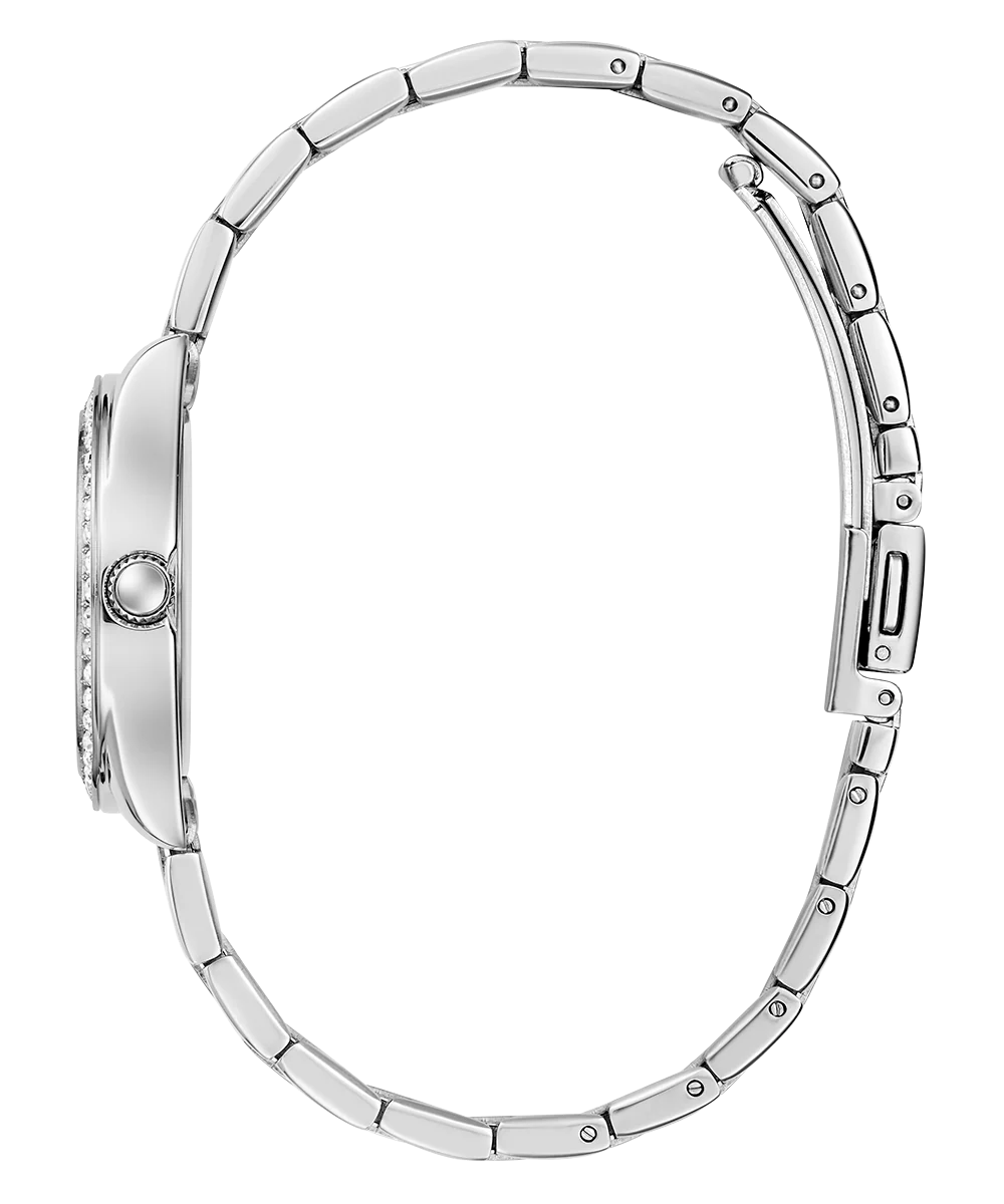 GUESS Mini Luna Ladies Silver Tone Analog Watch - Image 9