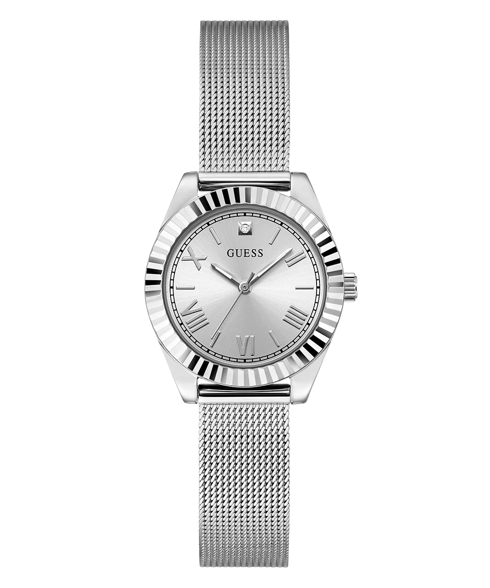 GUESS Mini Luna Ladies Silver Tone Analog Watch - Image 4