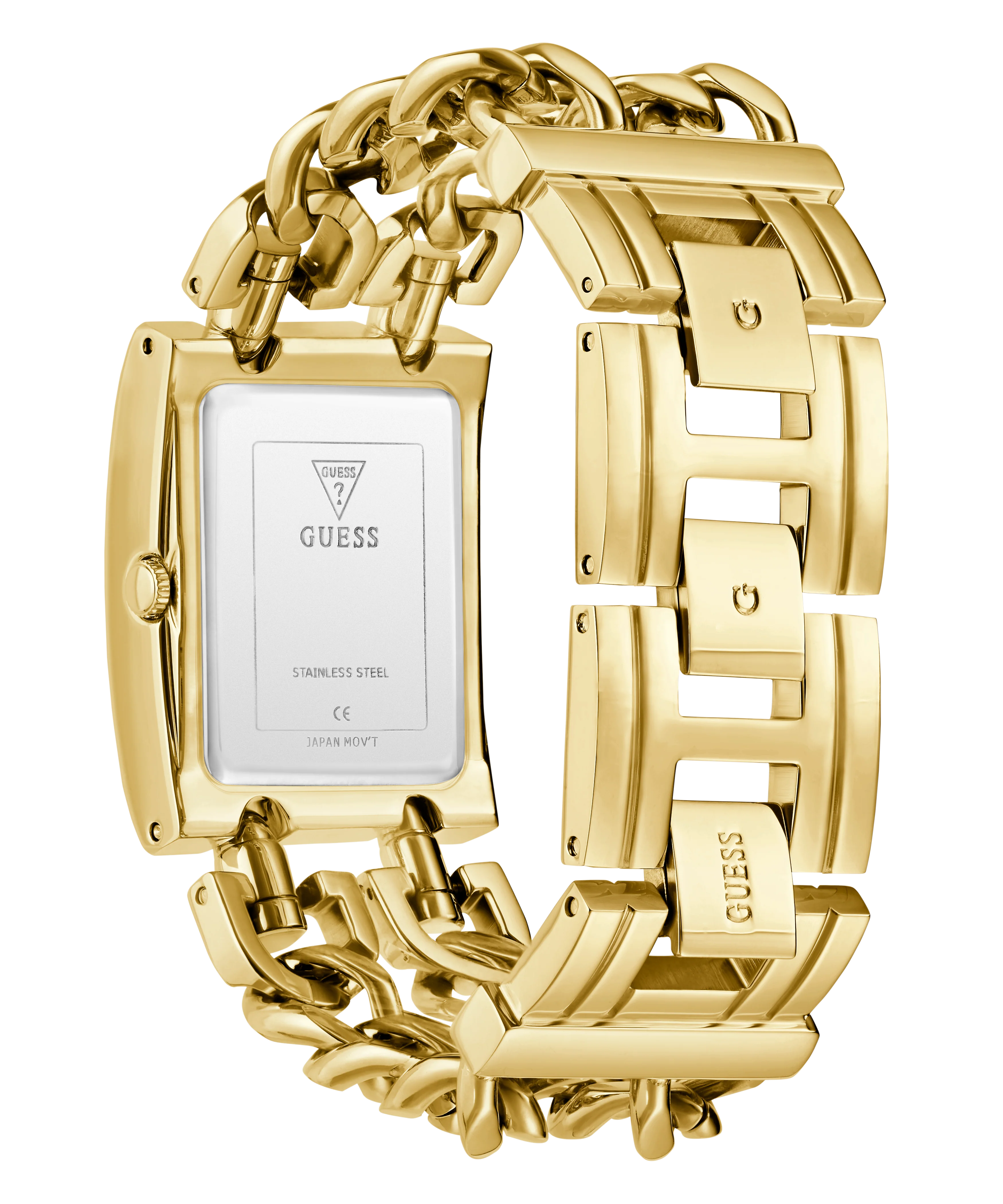 GUESS Mod Heavy Metal Ladies Gold Tone Analog Watch - Image 7