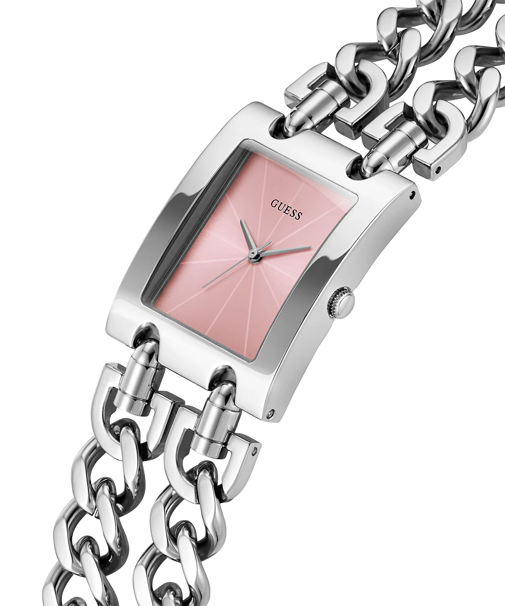 GUESS Mod Heavy Metal Ladies Silver Tone Analog Watch - Image 2