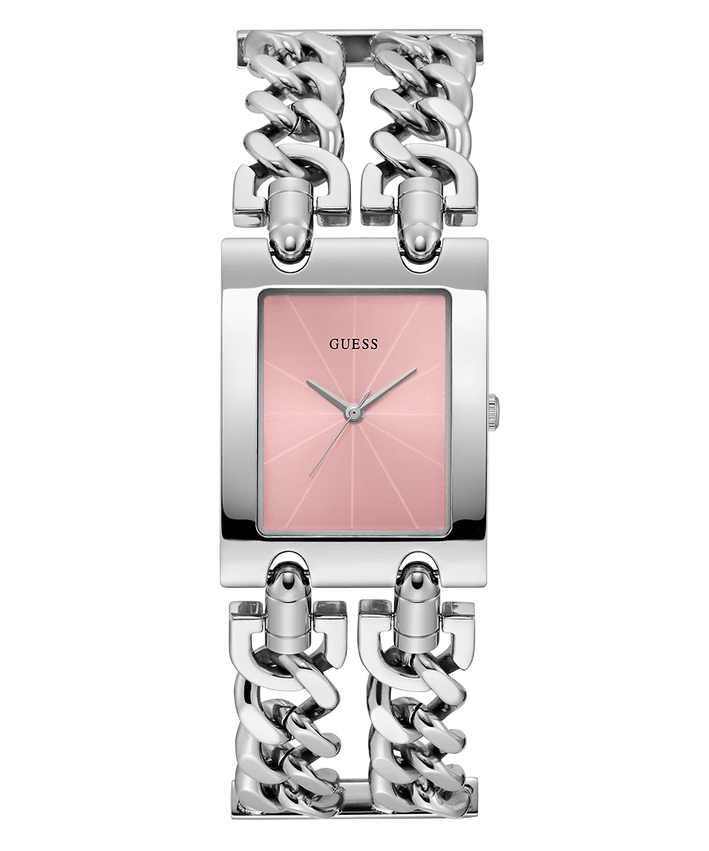 GUESS Mod Heavy Metal Ladies Silver Tone Analog Watch - Image 3